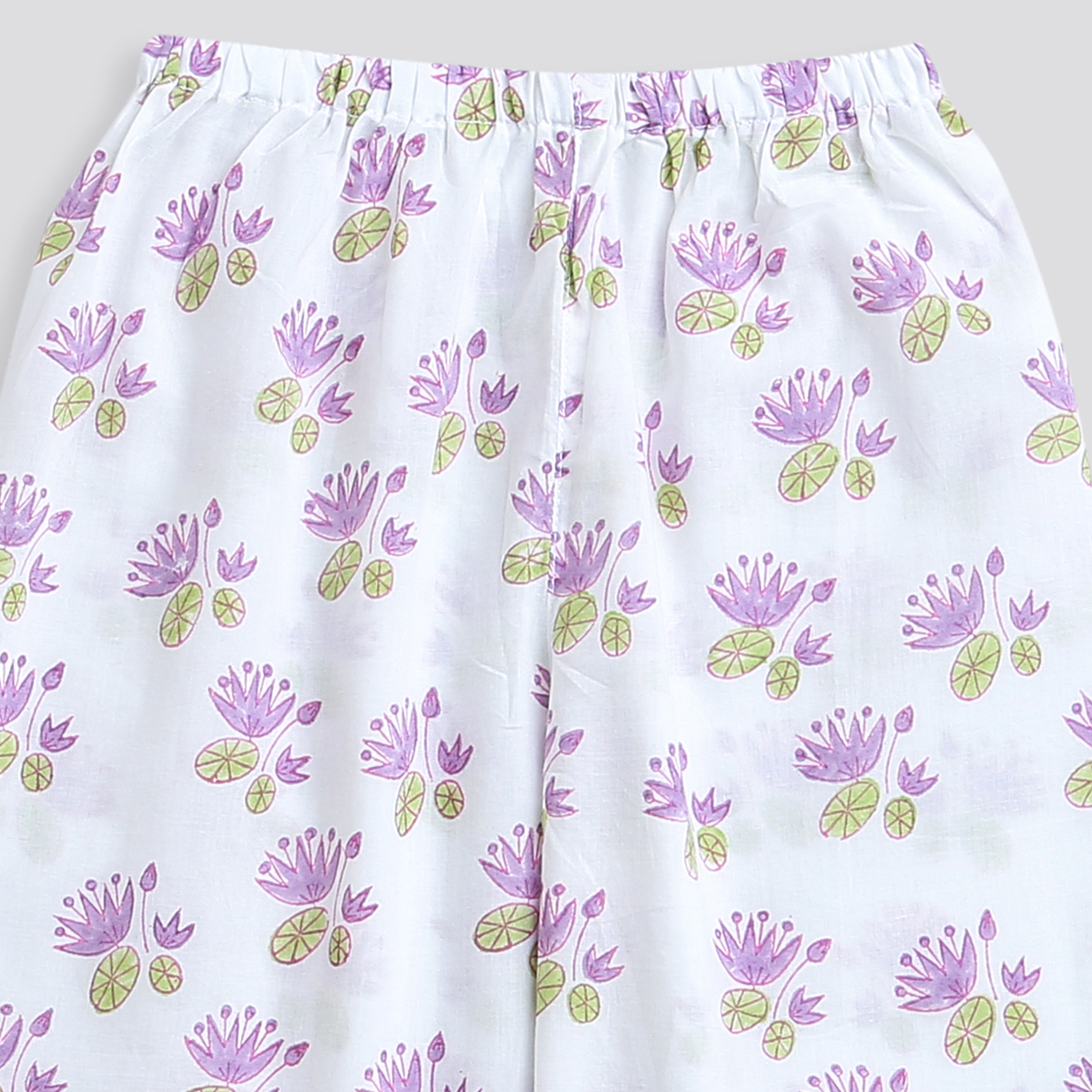 'A Pond of Lotus'  Kurta Pyjama Set