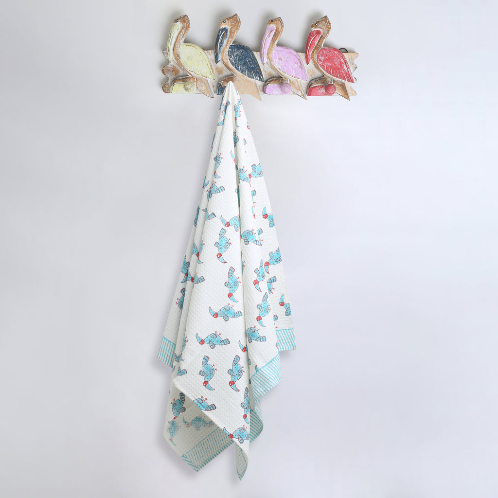 ' A Party of Hornbills' Bathing Towel