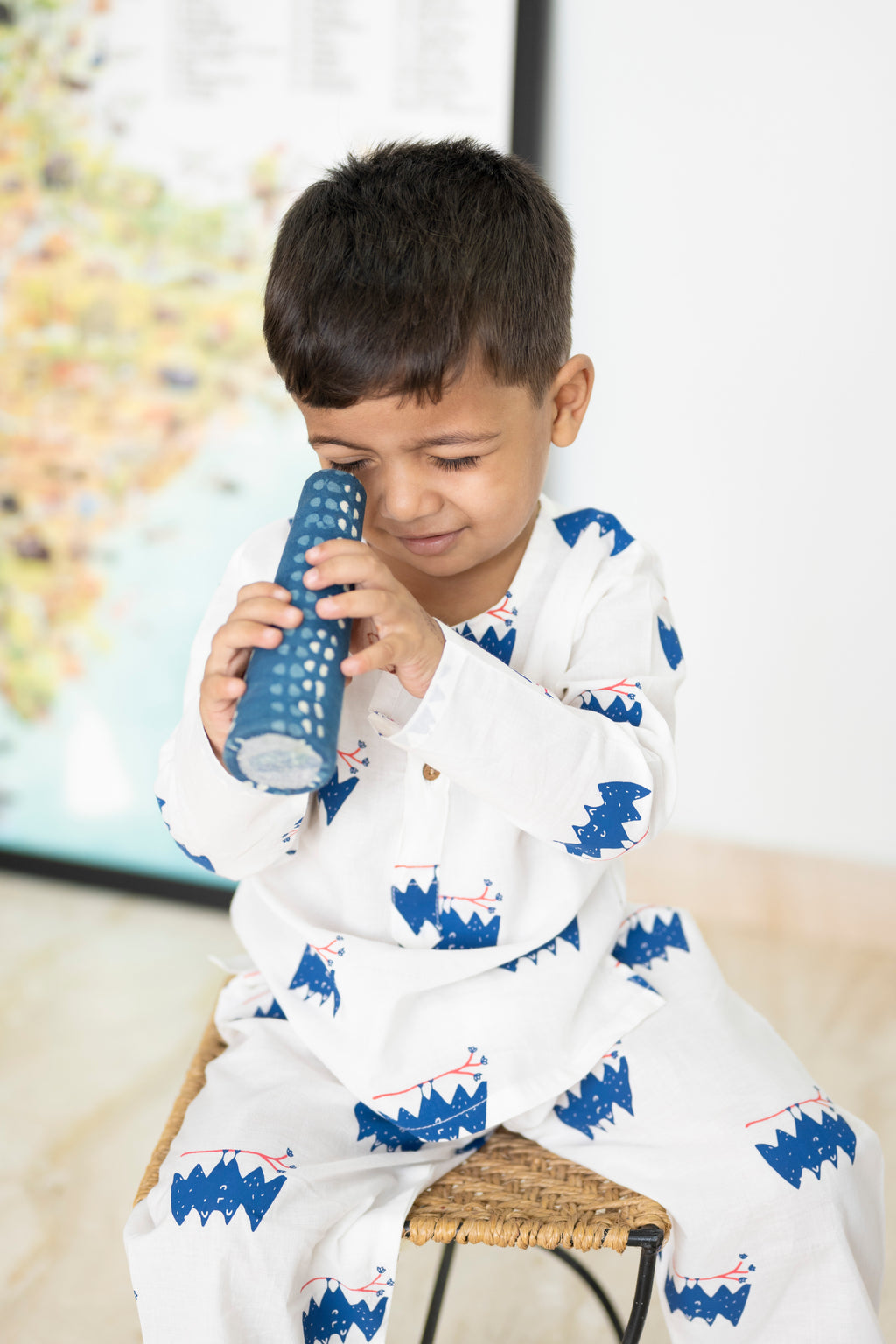 'A Colony of Bats' Kurta Pyjama Set