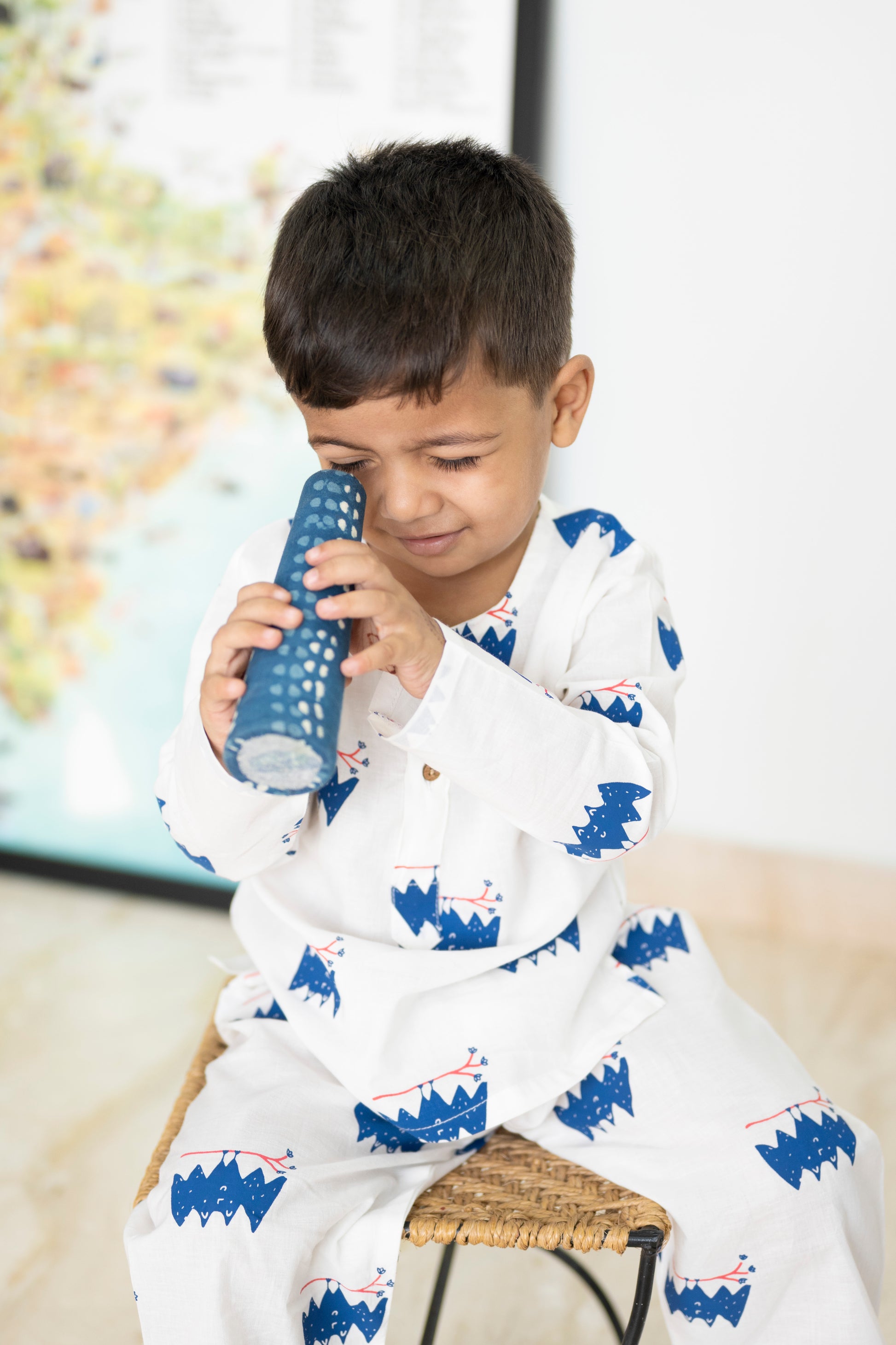 'A Colony of Bats' Kurta Pyjama Set