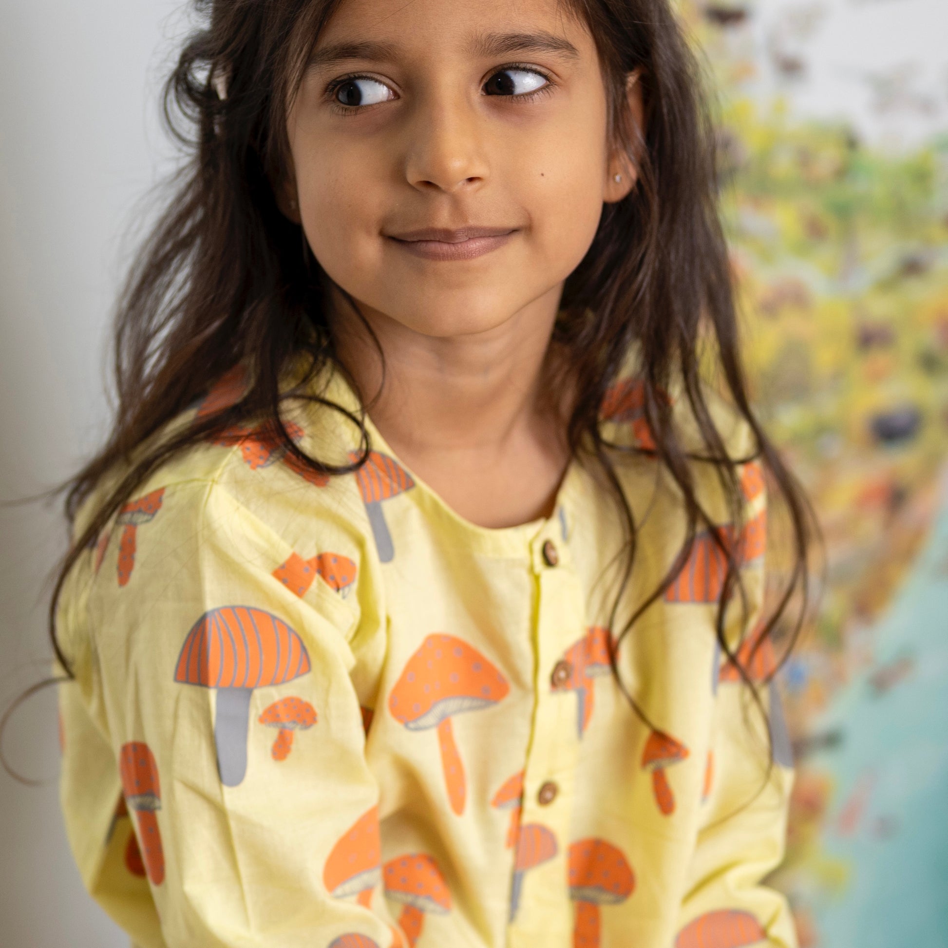 'A Cluster of Mushrooms' Kurta Pyjama Set