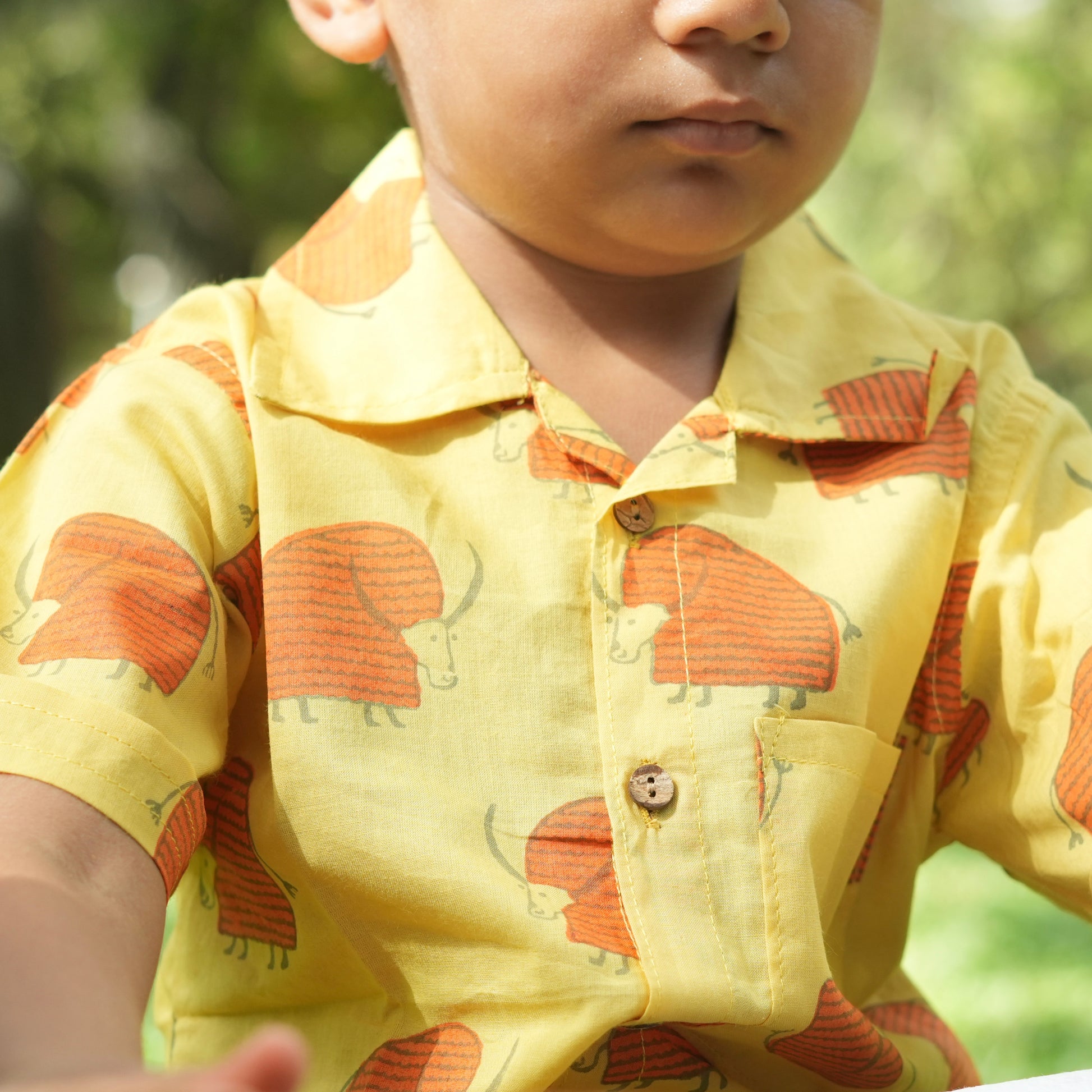 ‘A Cabinet of Yaks’ Handblocked Shirt