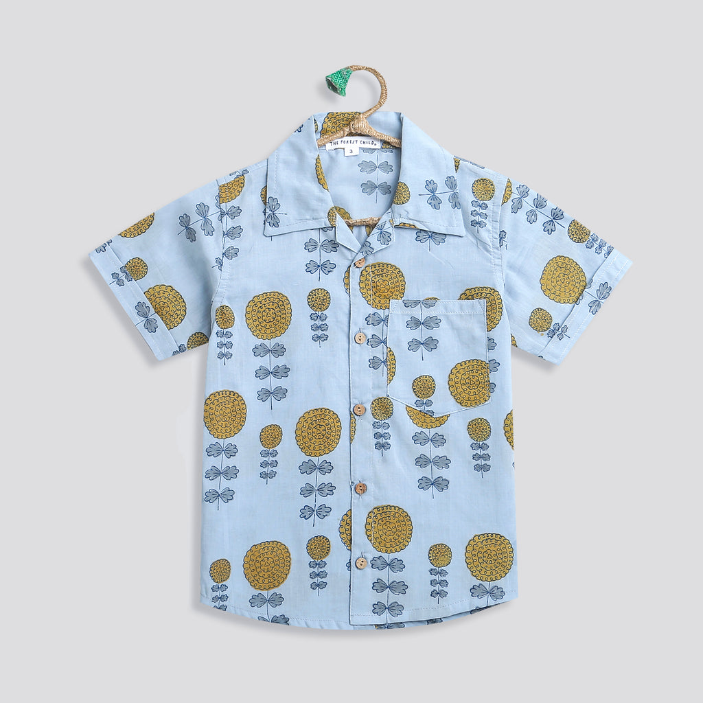 'A Garden of Marigold' - Grey Shirt