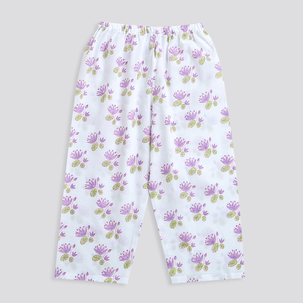 'A Pond of Lotus'  Kurta Pyjama Set