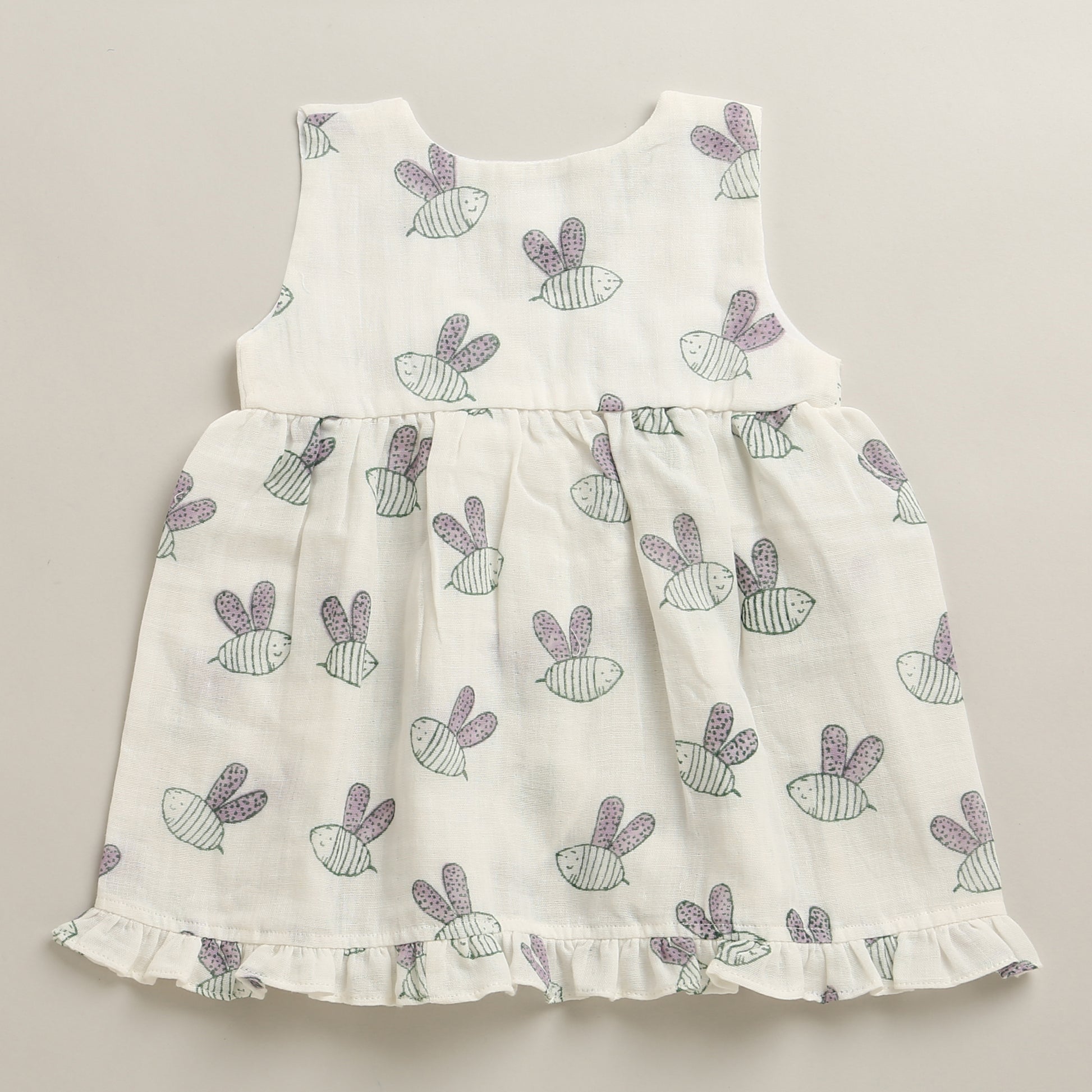 'A Swarm of Bees'- Infant Sleeveless Dress
