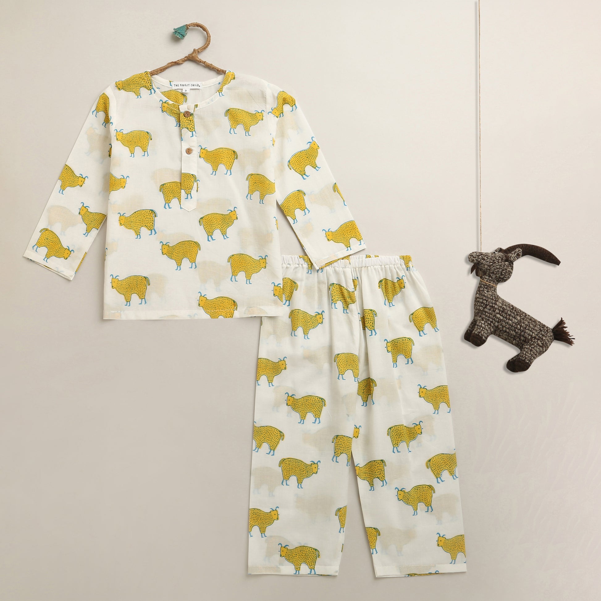 ‘ A Herd of Himalayan Tahrs’ Kurta Pyjama Set