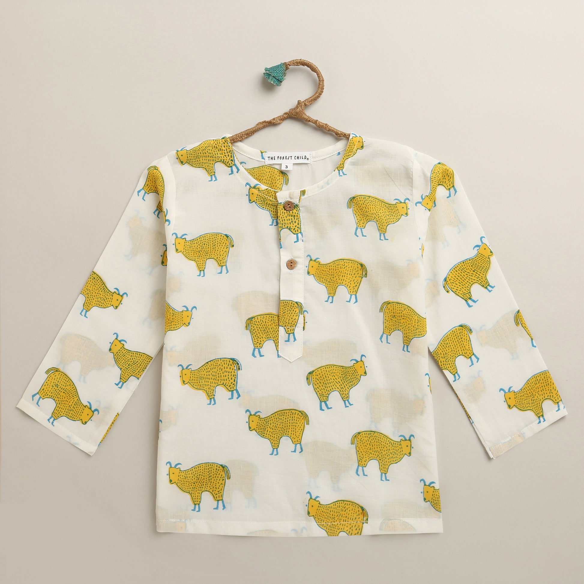‘ A Herd of Himalayan Tahrs’ Kurta Pyjama Set