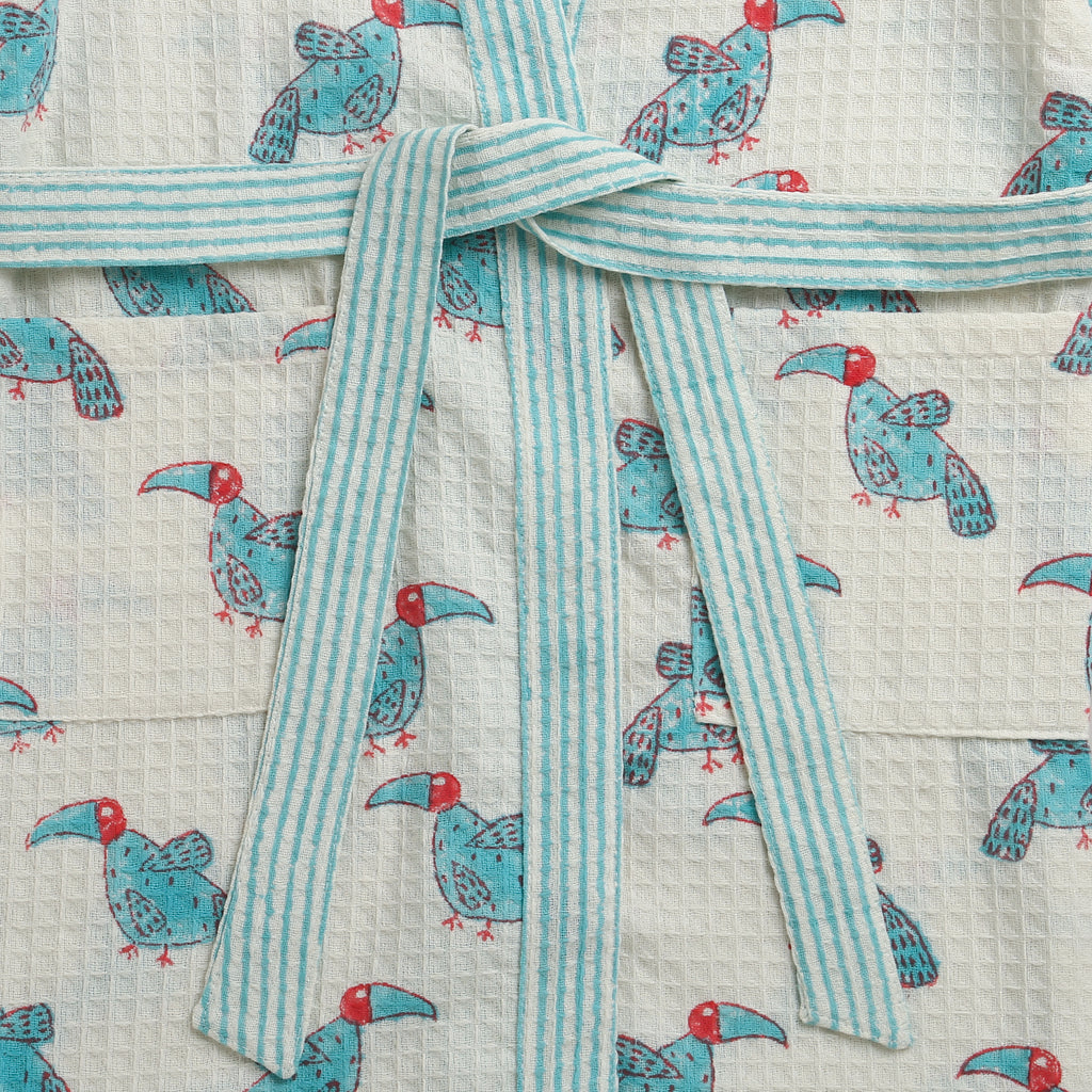 'A Party of Hornbills' Bathrobe