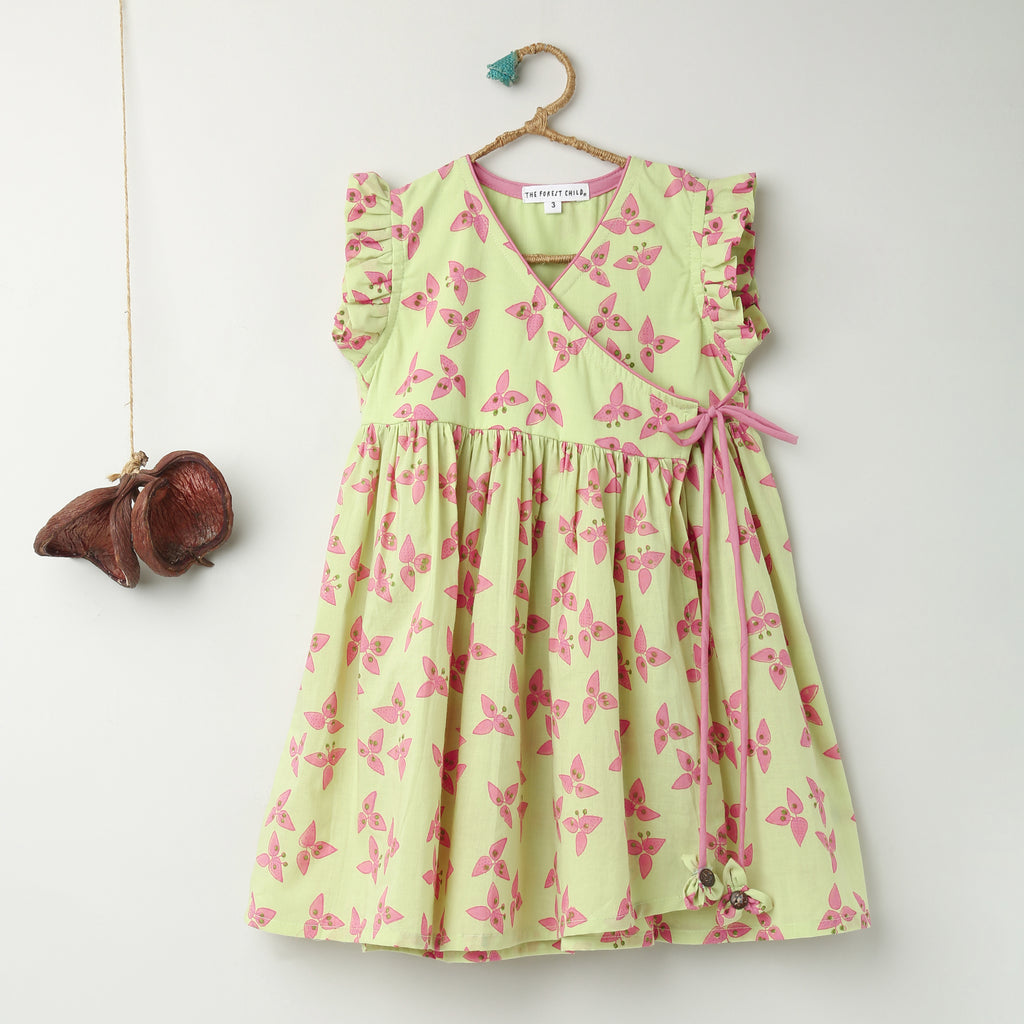 'A Cluster of Bougainvillea' - Angrakha Dress