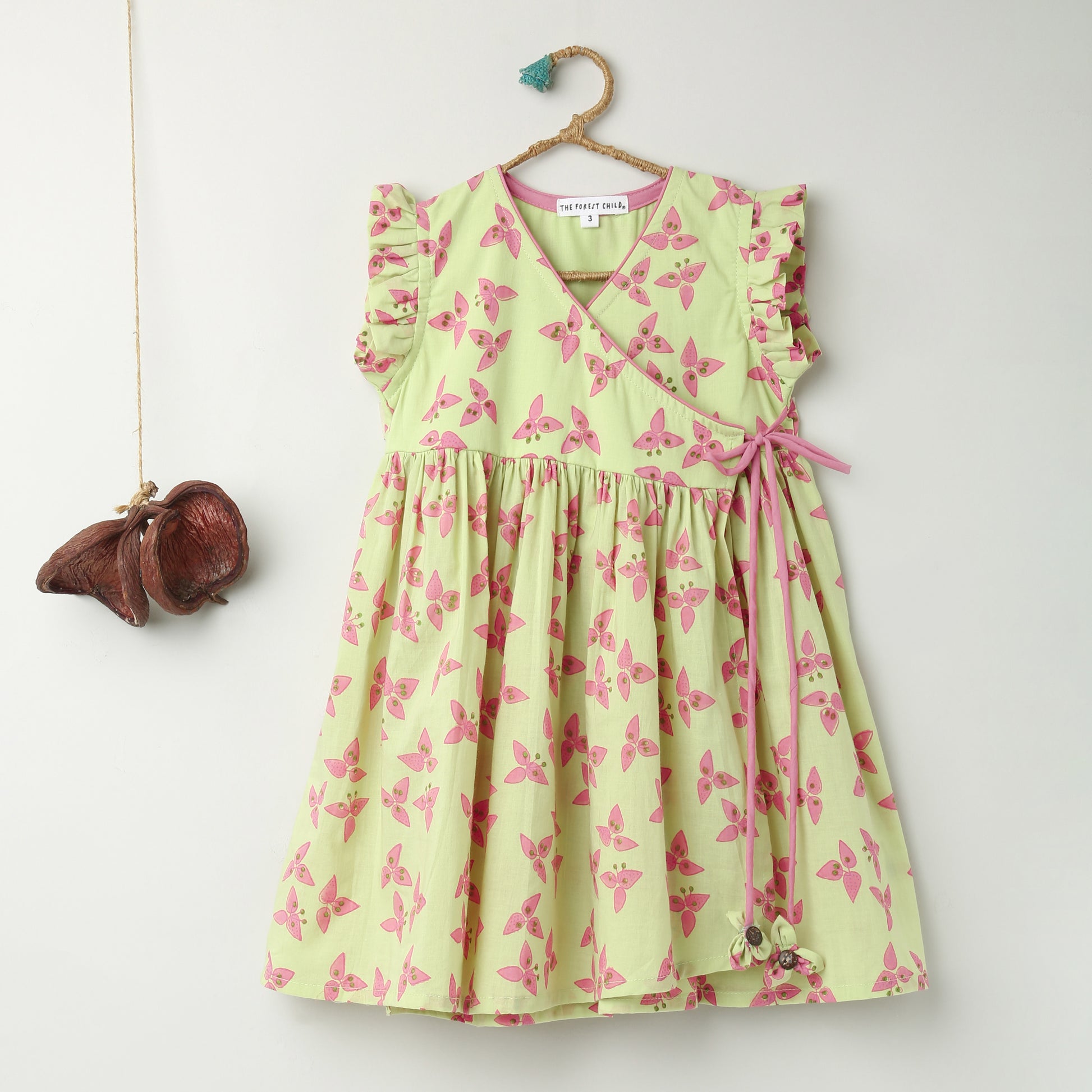 'A Cluster of Bougainvillea' - Angrakha Dress