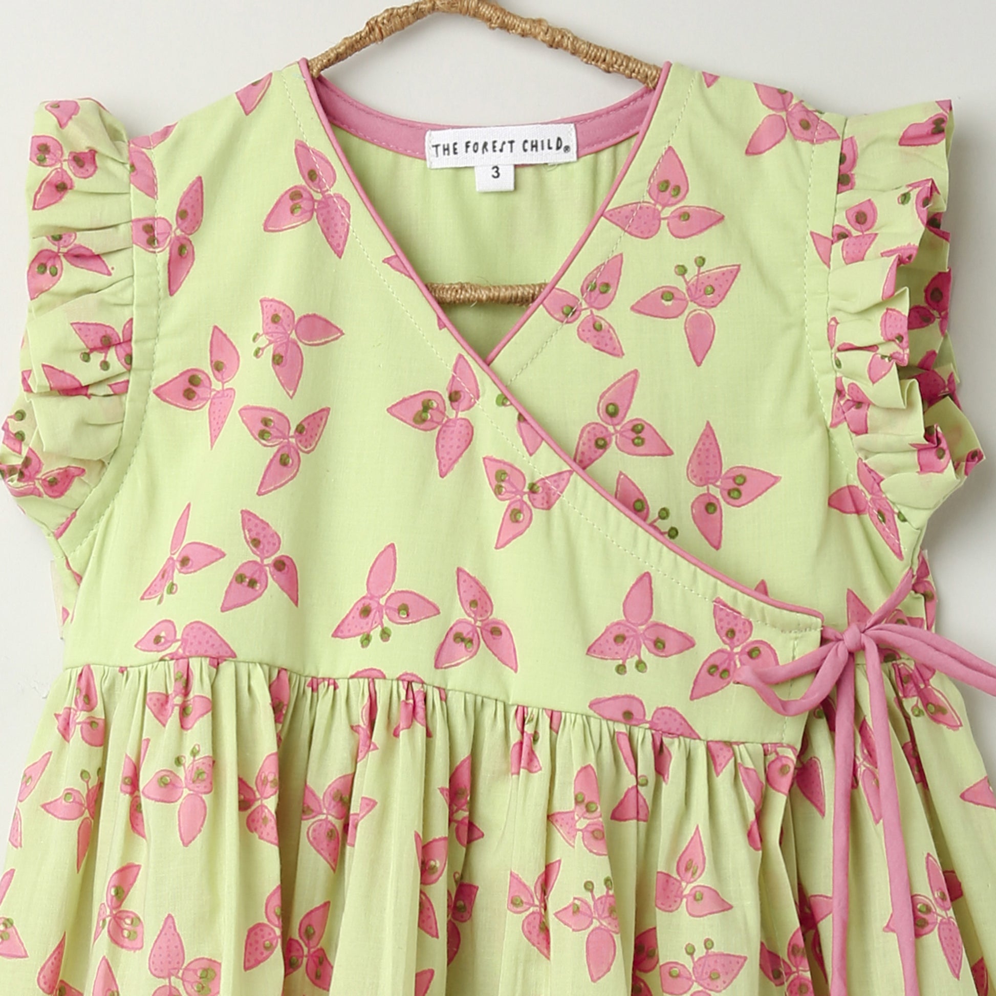 'A Cluster of Bougainvillea' - Angrakha Dress