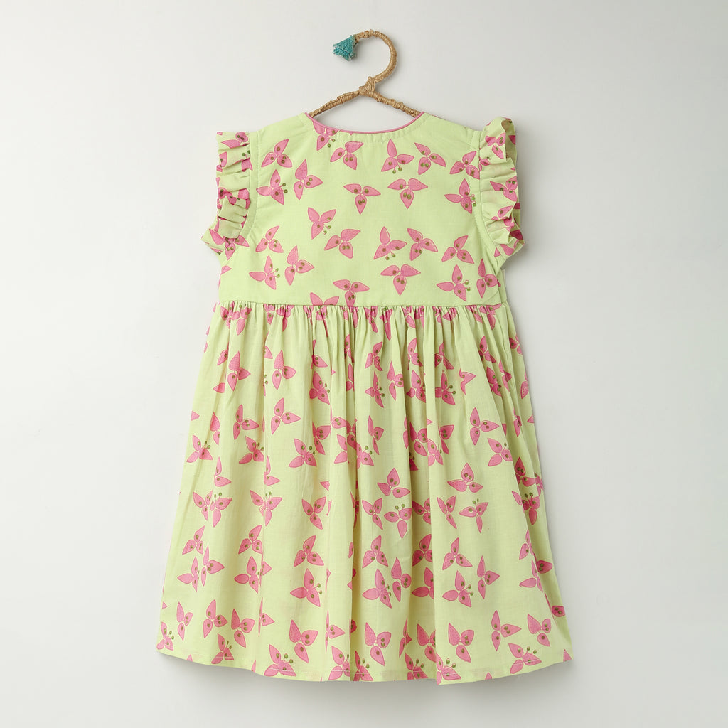 'A Cluster of Bougainvillea' - Angrakha Dress