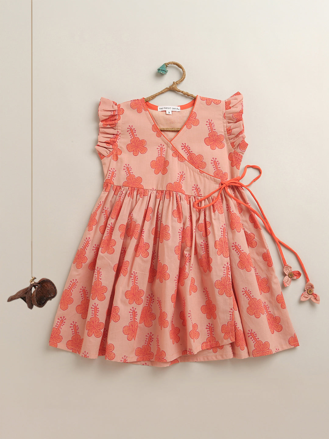 'A Patch of Hibiscus' - Angrakha Dress