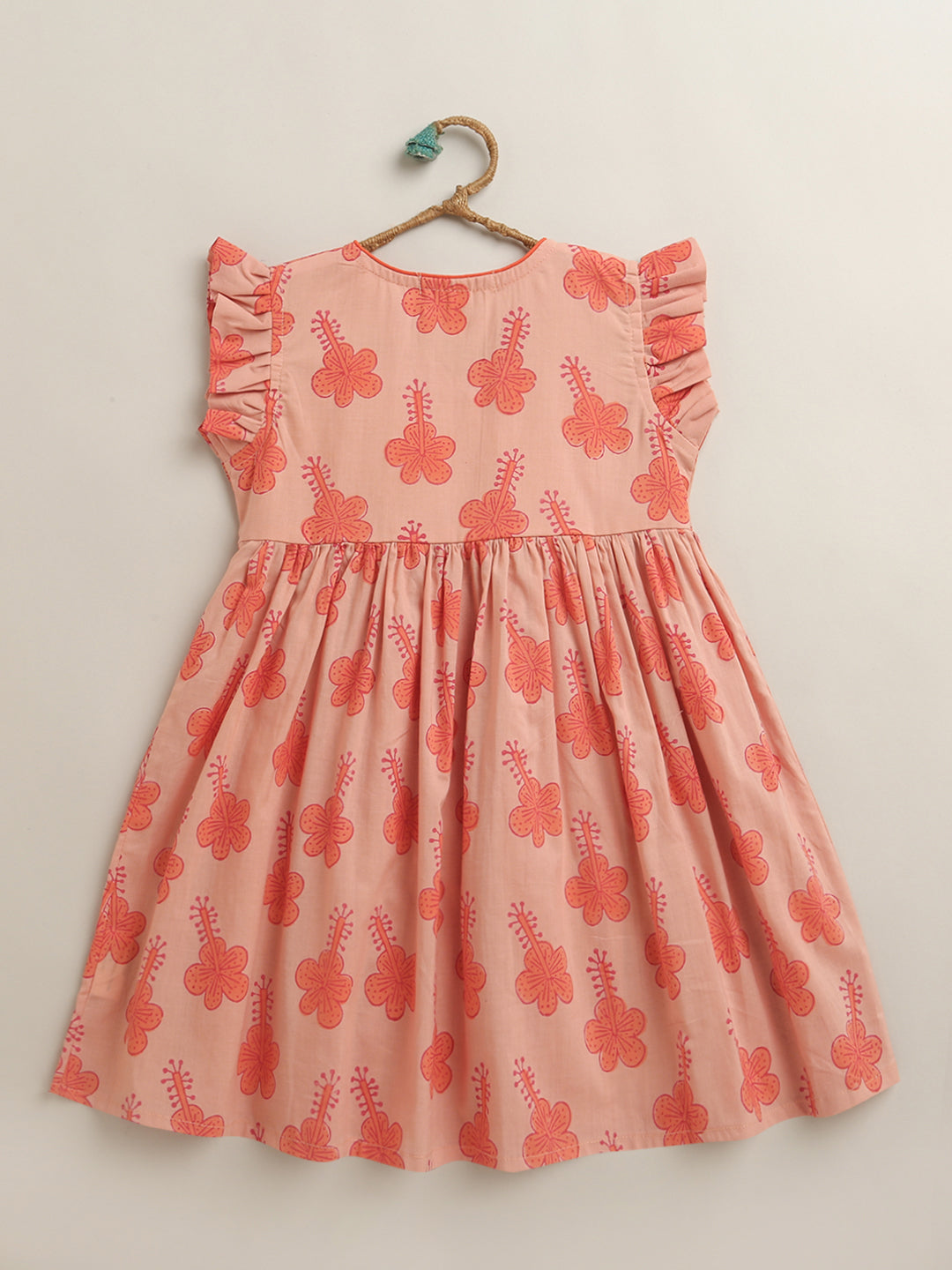 'A Patch of Hibiscus' - Angrakha Dress