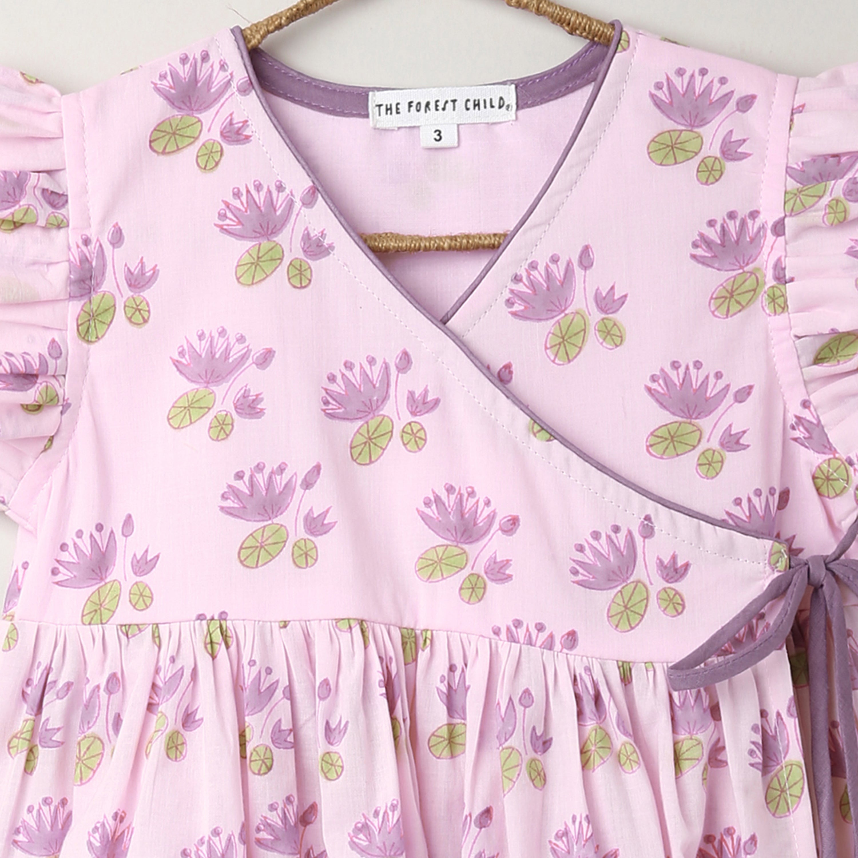 'A Pond of Lotus' - Angrakha Dress