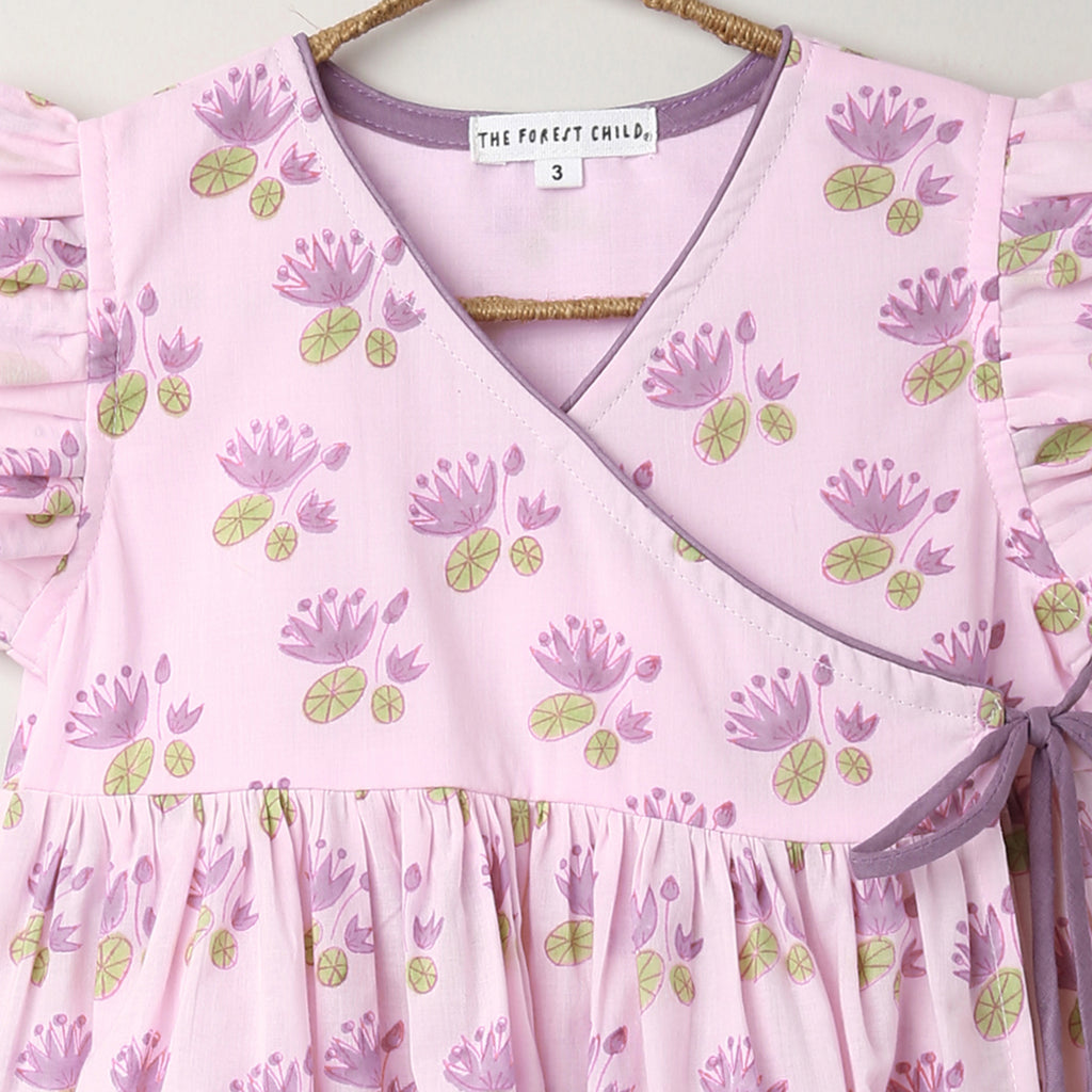 'A Pond of Lotus' - Angrakha Dress