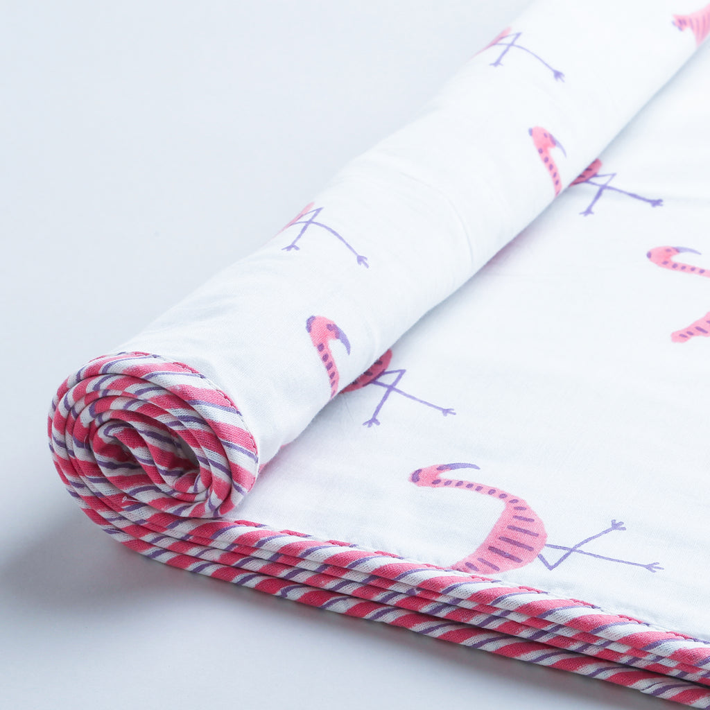 'A Flamboyance of Flamingos' Blanket