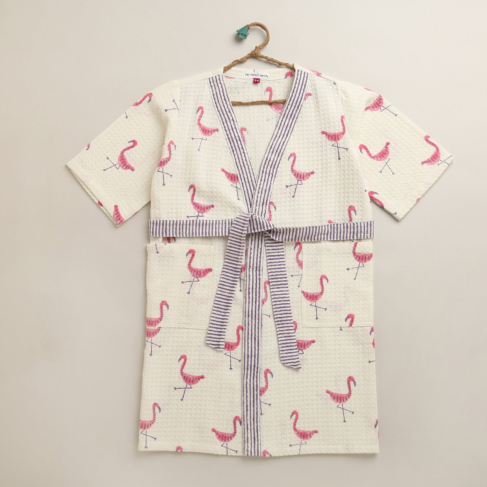 'A Flamboyance of Flamingos' Bathrobe