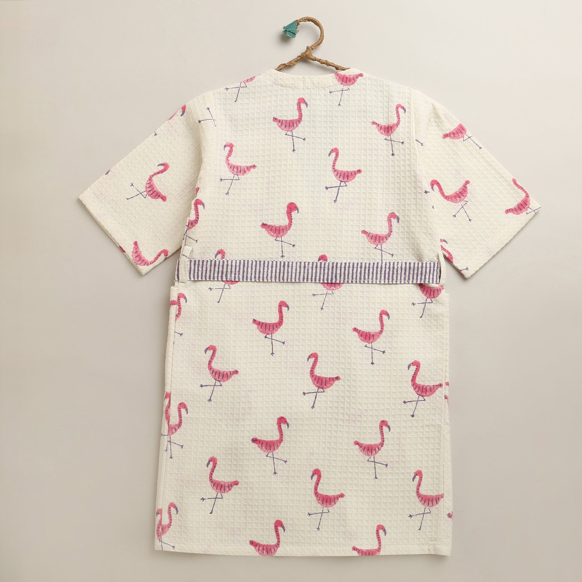 'A Flamboyance of Flamingos' Bathrobe