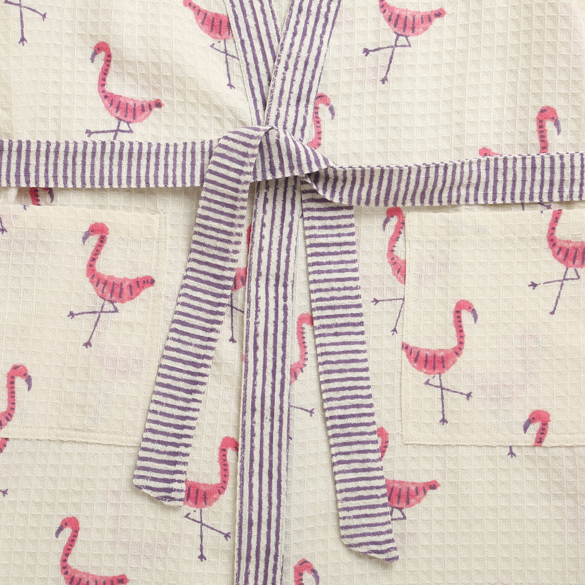 'A Flamboyance of Flamingos' Bathrobe