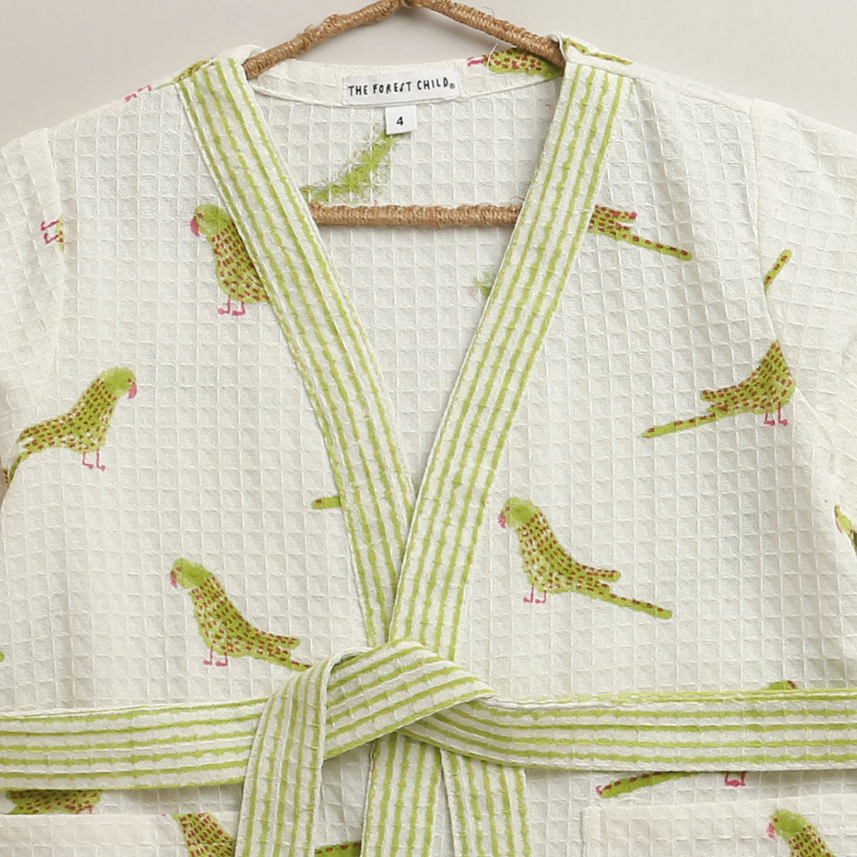 'A Cluster  of Parakeets' Bathrobe