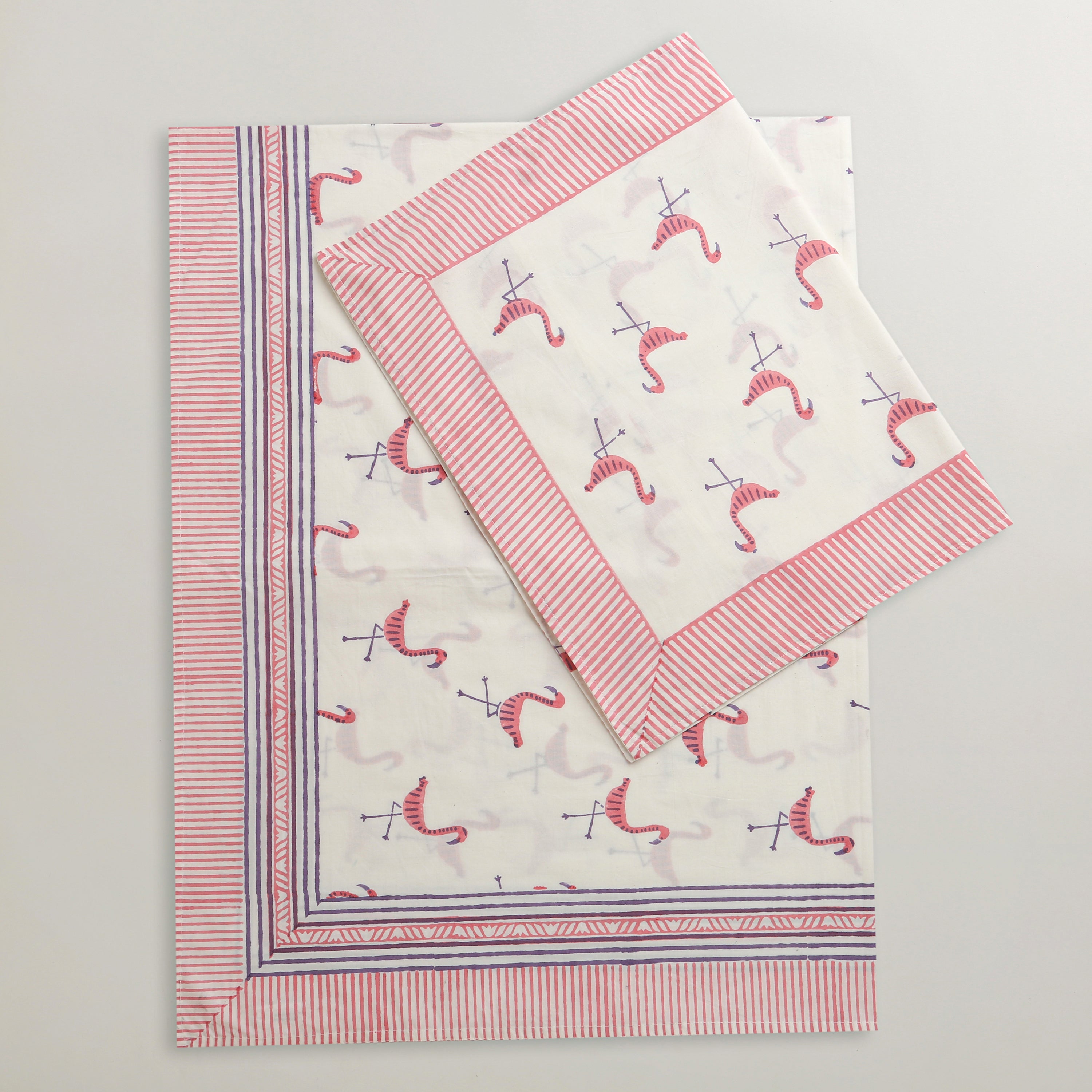 ' A Flamboyance of Flamingos' - Bedsheet