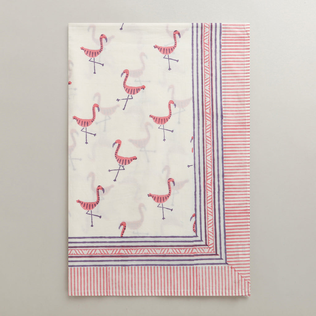 ' A Flamboyance of Flamingos' - Bedsheet