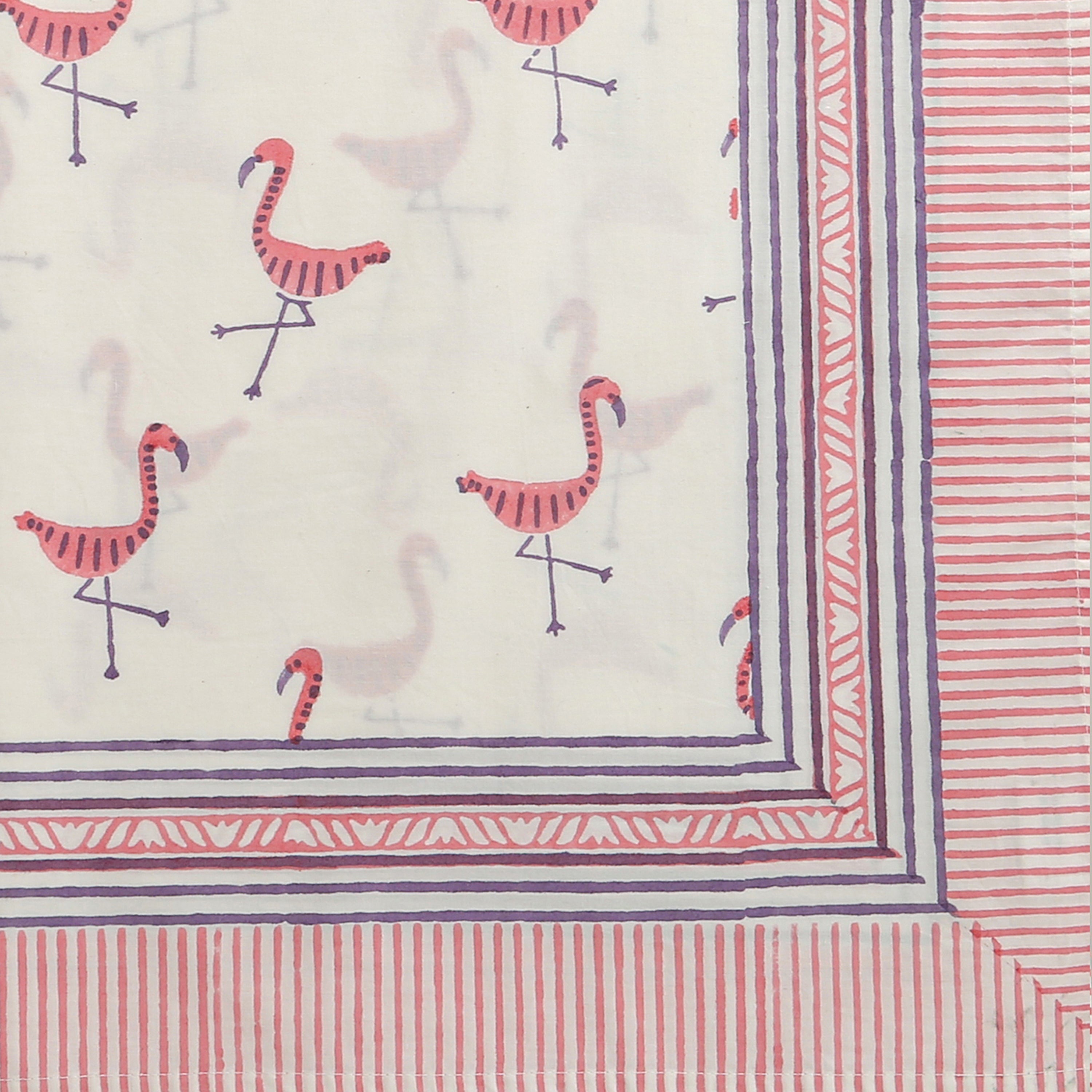 ' A Flamboyance of Flamingos' - Bedsheet