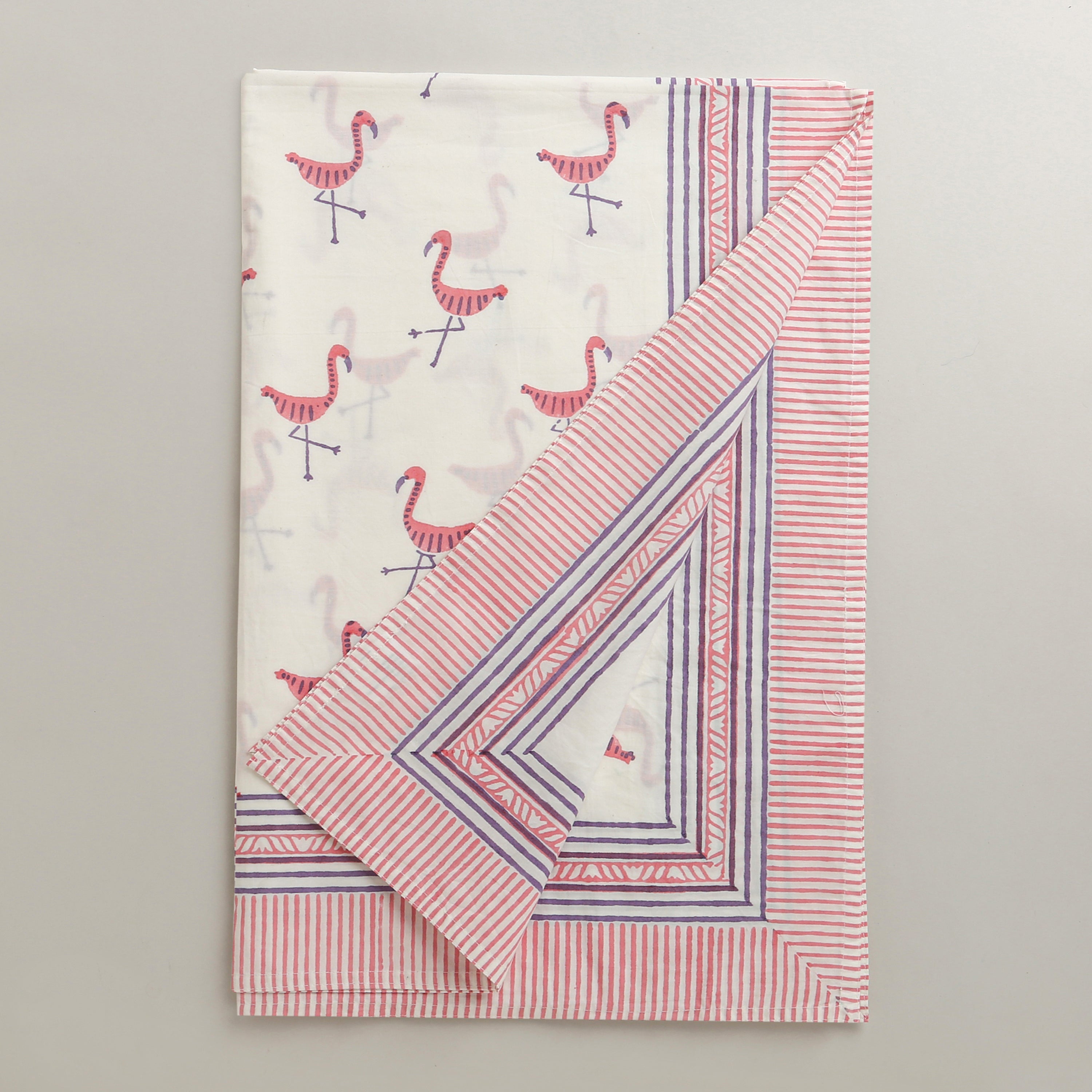 ' A Flamboyance of Flamingos' - Bedsheet