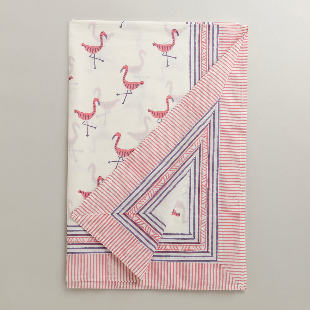 ' A Flamboyance of Flamingos' - Bedsheet