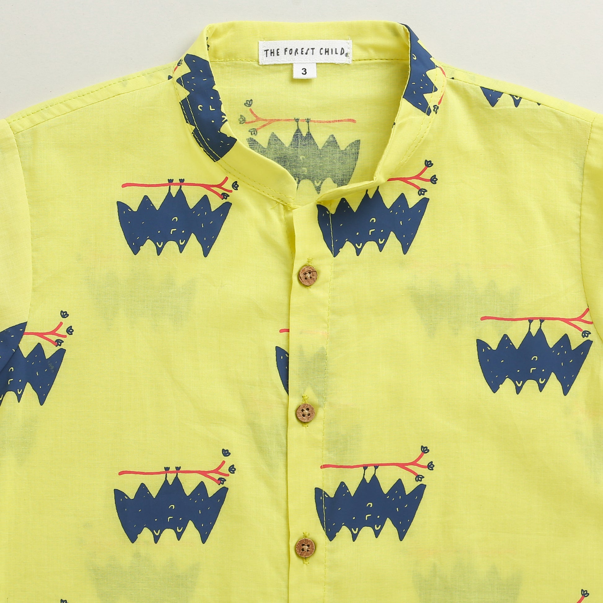 ‘A Colony of Bats’ Chinese Collar Gender Neutral Shirt