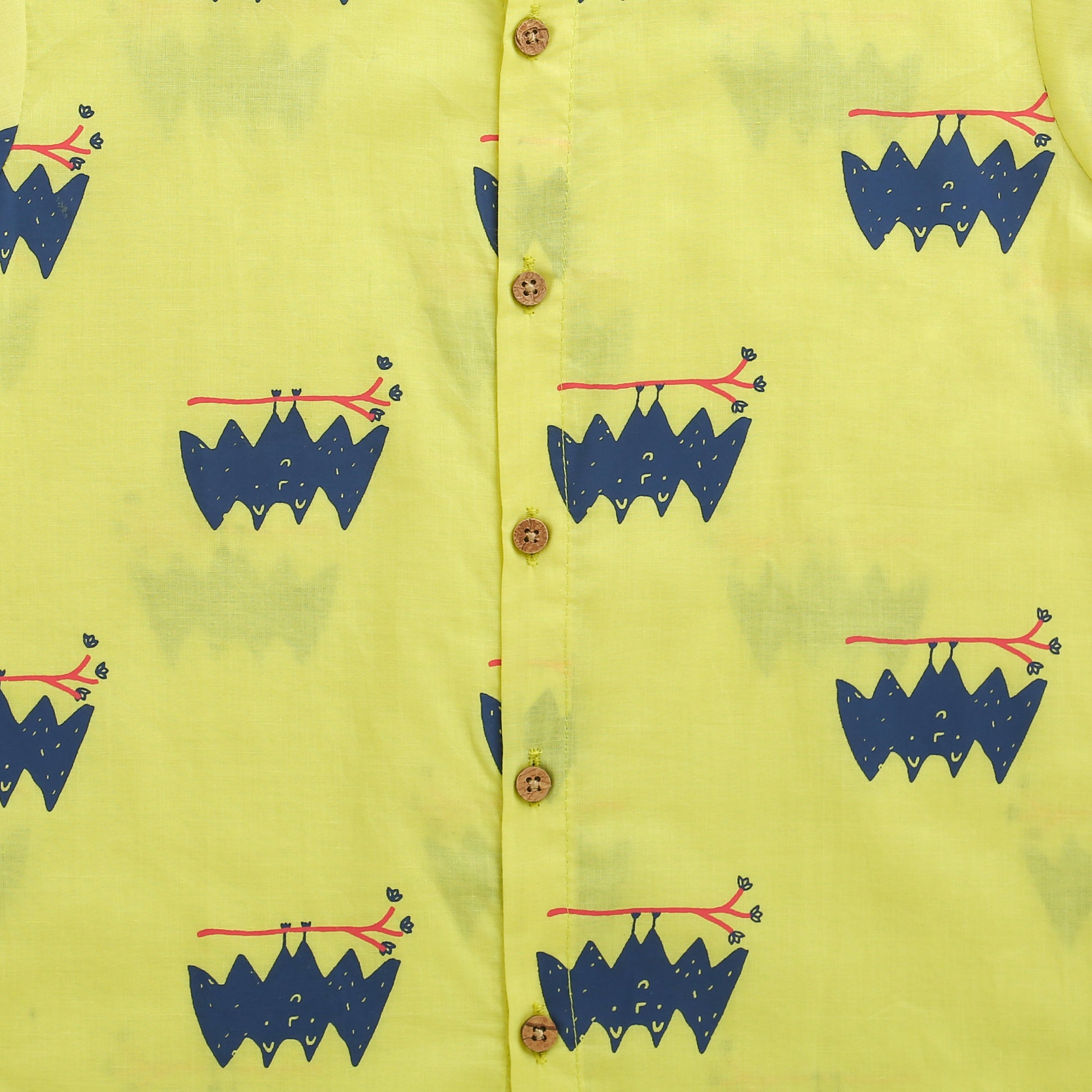 ‘A Colony of Bats’ Chinese Collar Gender Neutral Shirt