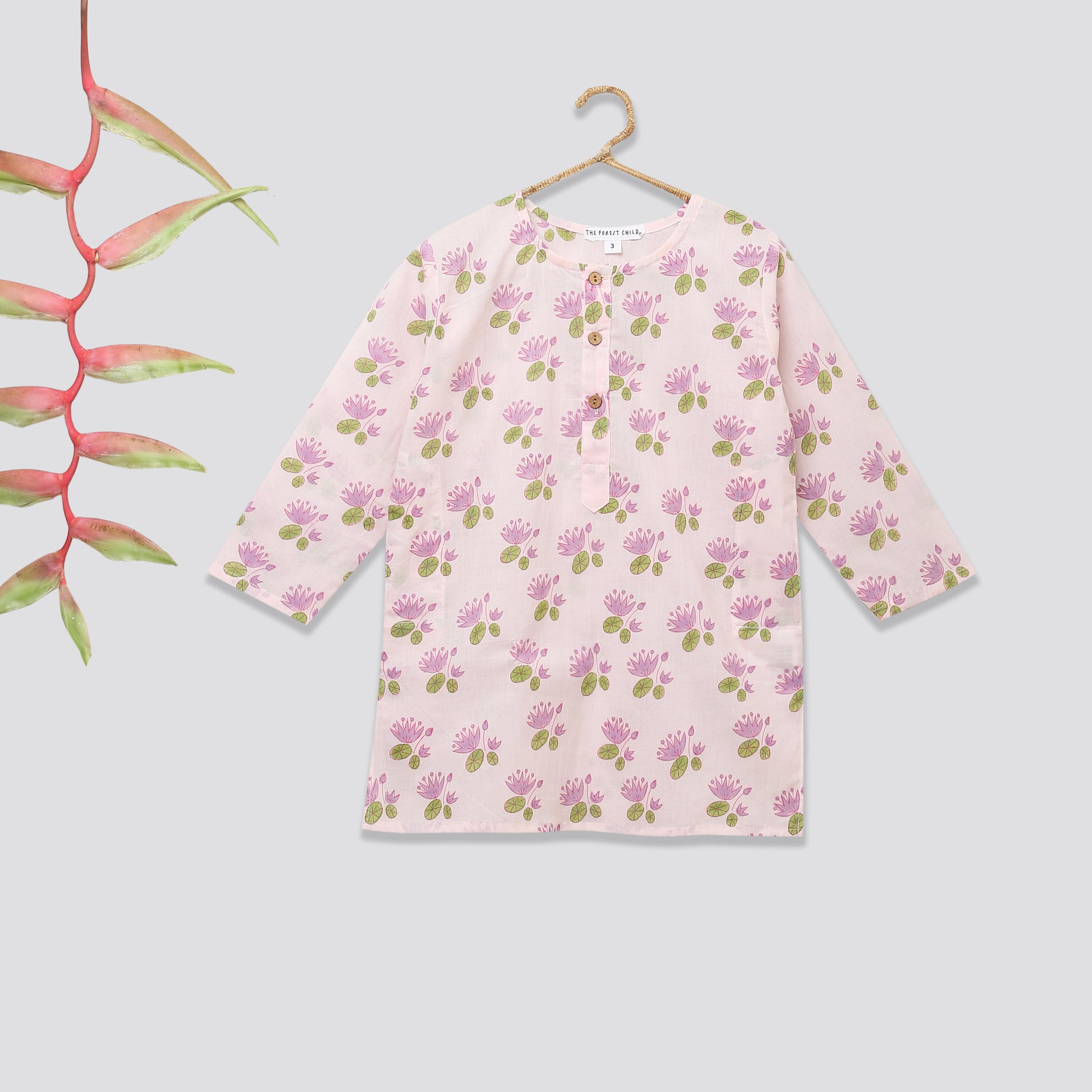 'A Pond of Lotus' - Kurta