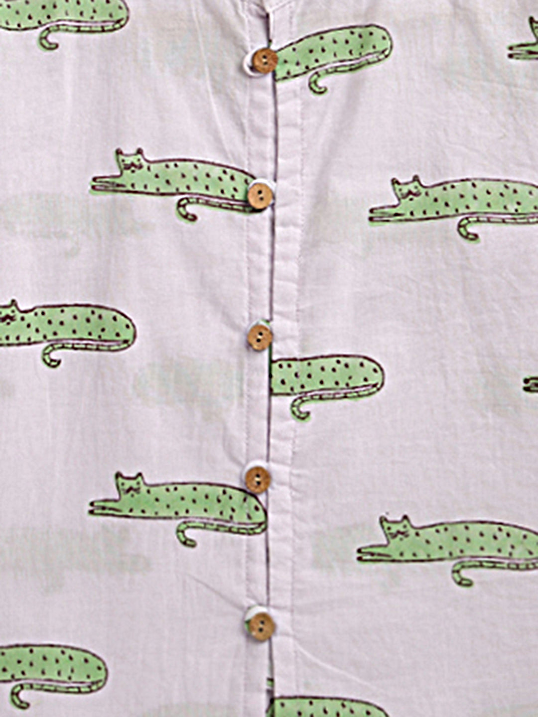 'A Clowder of Cats' Casual Kurta
