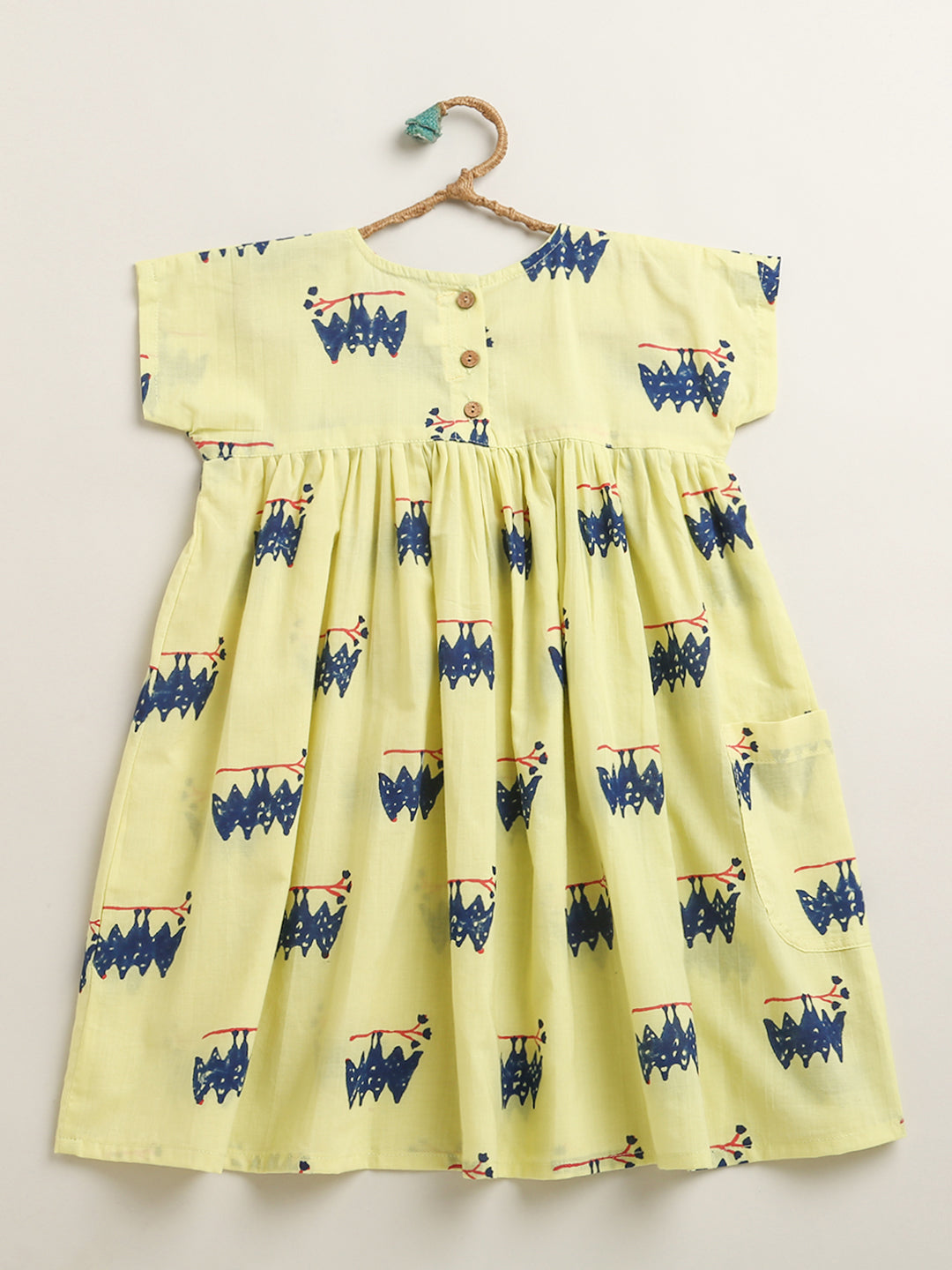 ' A Colony of Bats' Handblocked Summer Dress