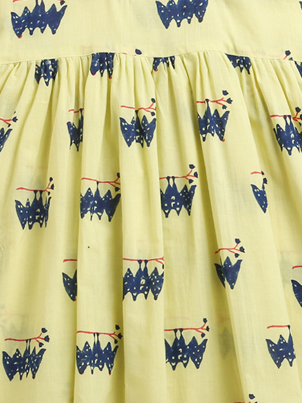 ' A Colony of Bats' Handblocked Summer Dress
