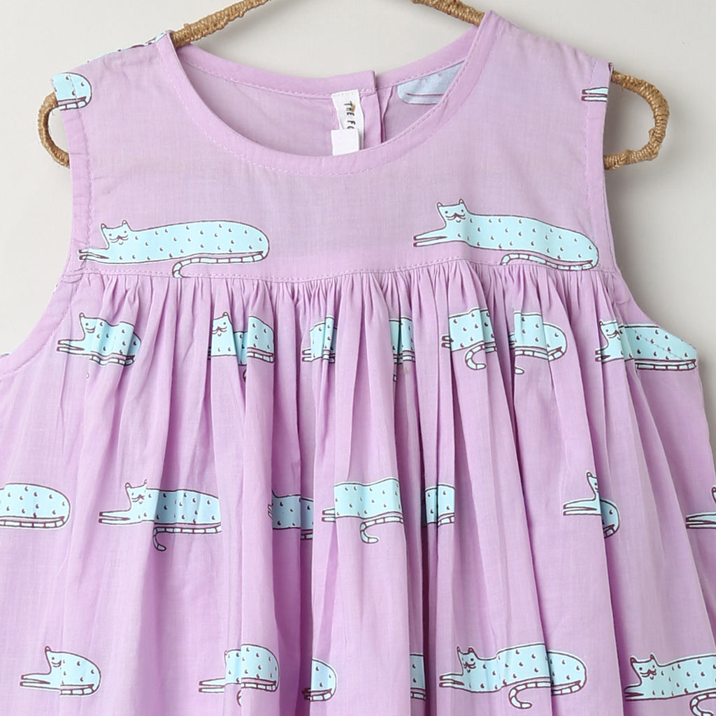 'A Clowder of Cats'  - Flared Dress