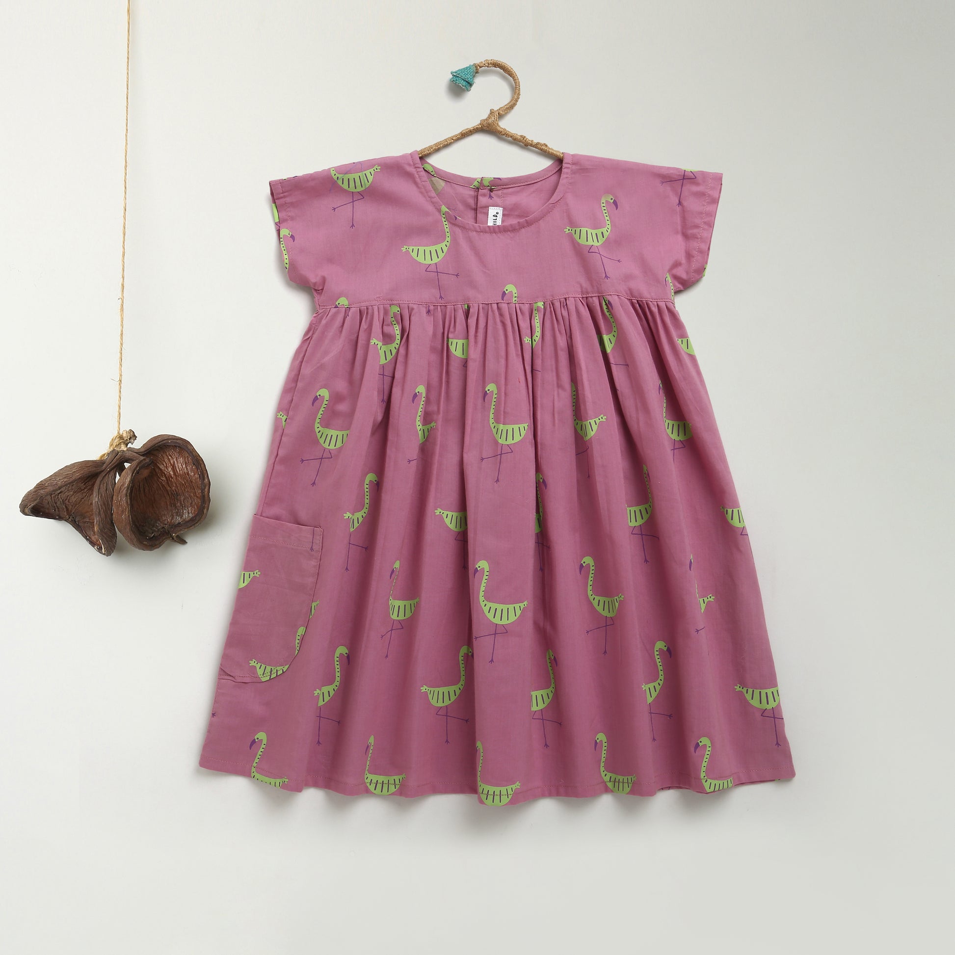 ' A Flamboyance of Flamingo' Summer Dress