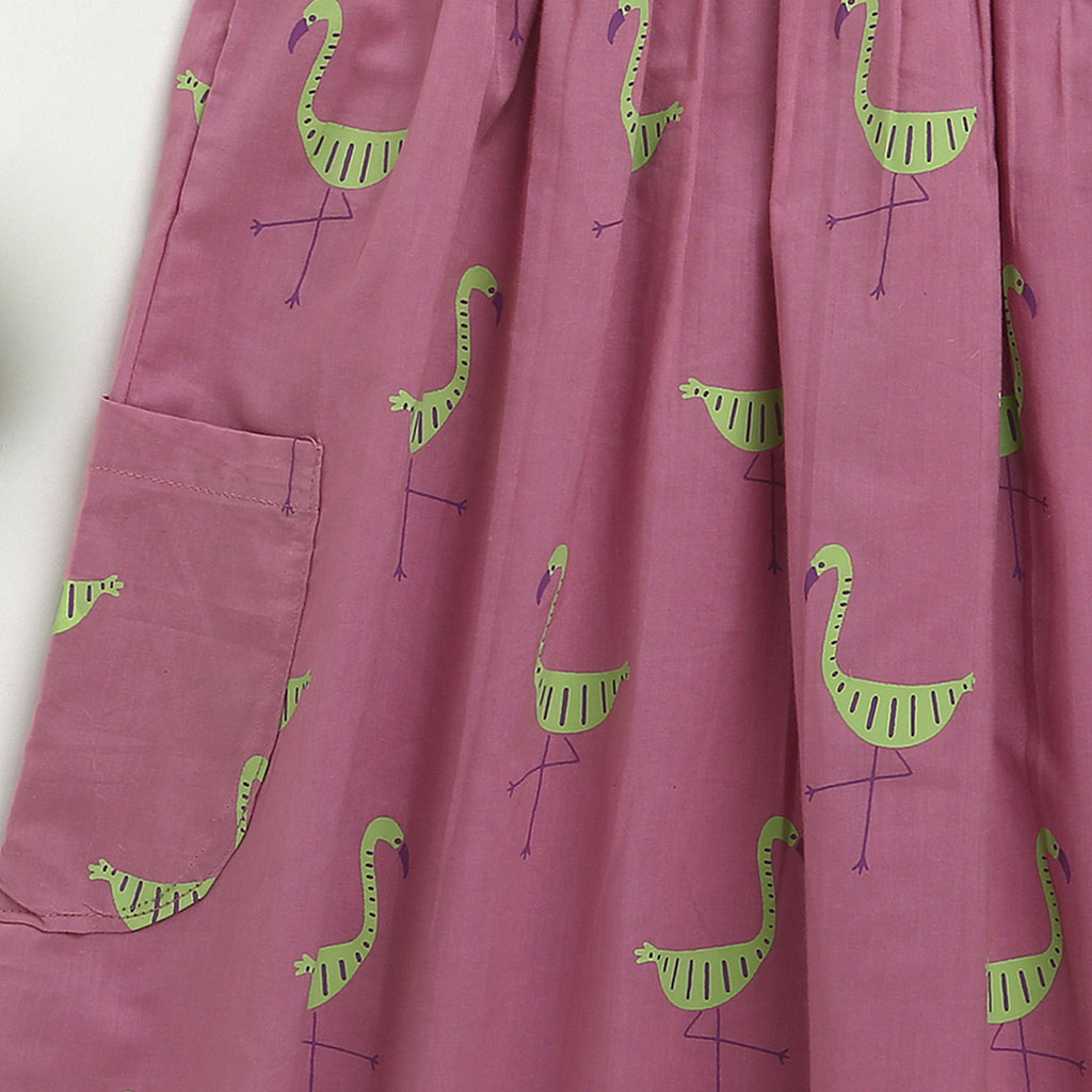 ' A Flamboyance of Flamingo' Summer Dress