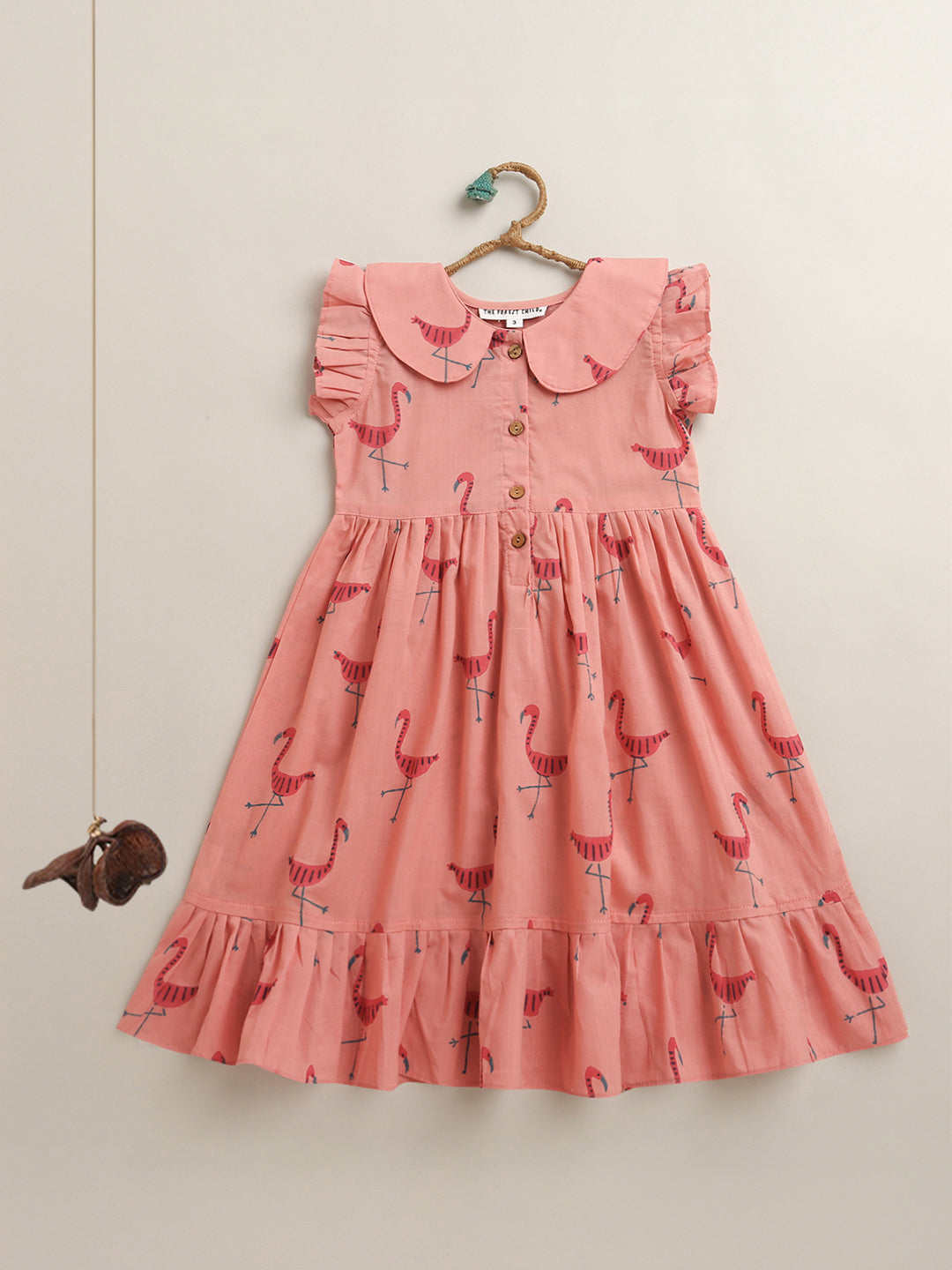 ' A Flamboyance of Flamingos' Collar  Dress