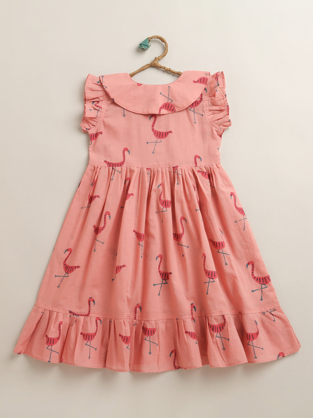 ' A Flamboyance of Flamingos' Collar  Dress