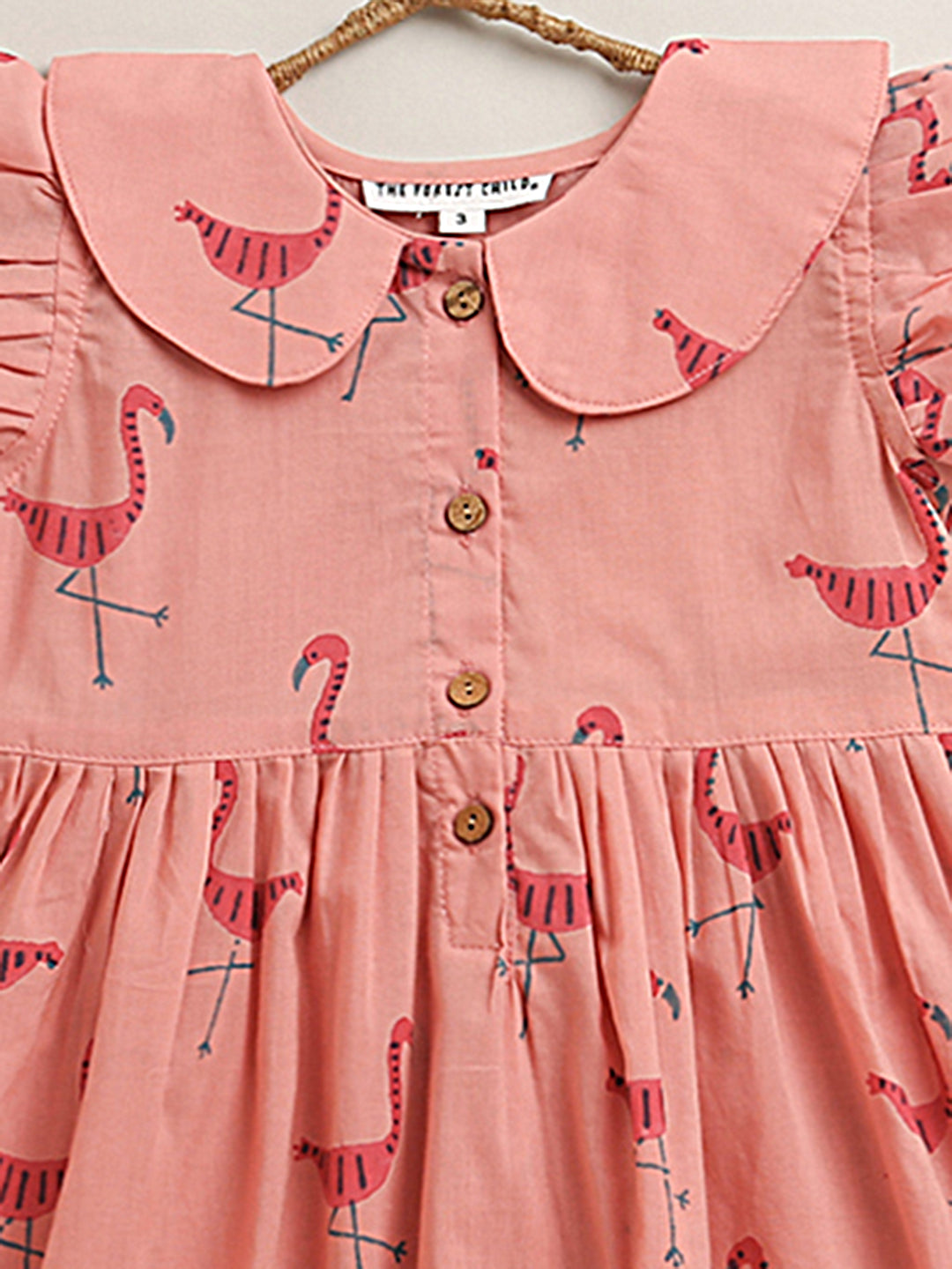 ' A Flamboyance of Flamingos' Collar  Dress