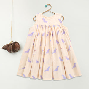 'A Cluster of Parakeets'  - Flared Dress