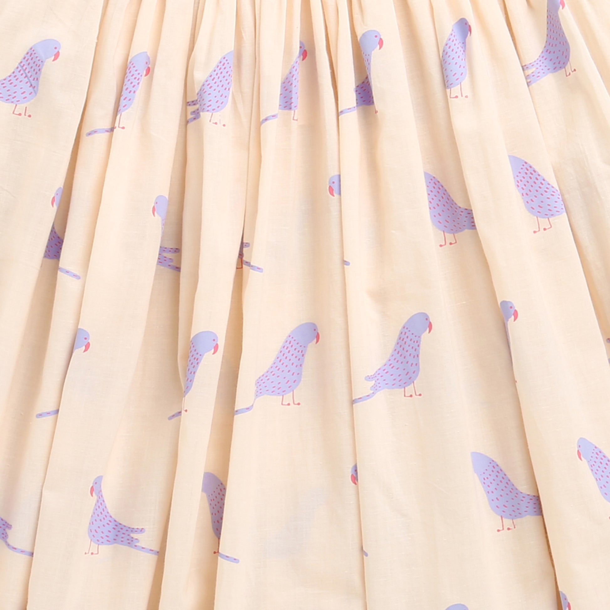 'A Cluster of Parakeets'  - Flared Dress