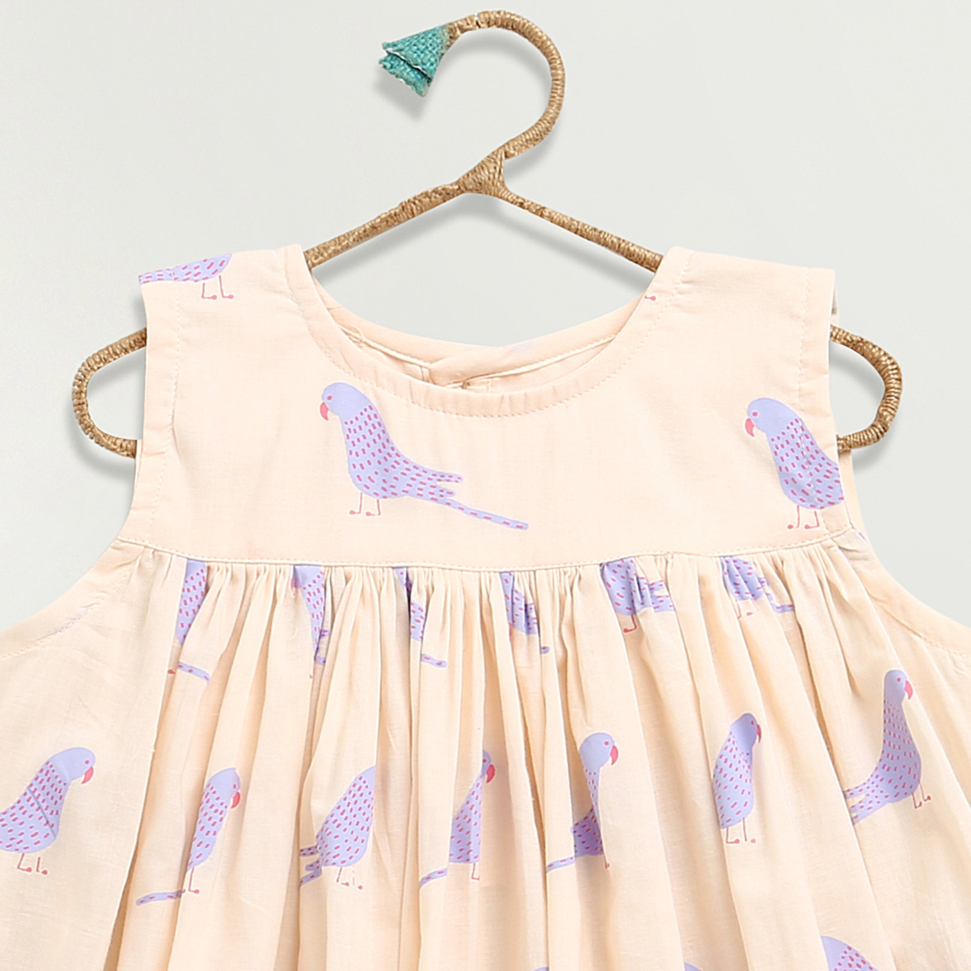 'A Cluster of Parakeets'  - Flared Dress