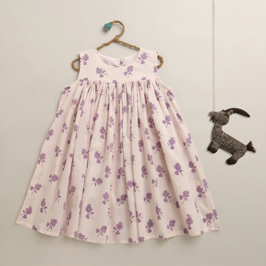 'A Madness of Poppies'  - Handblocked Flared Dress