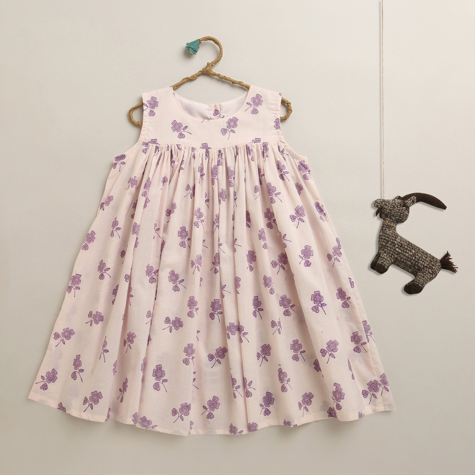 'A Madness of Poppies'  - Handblocked Flared Dress