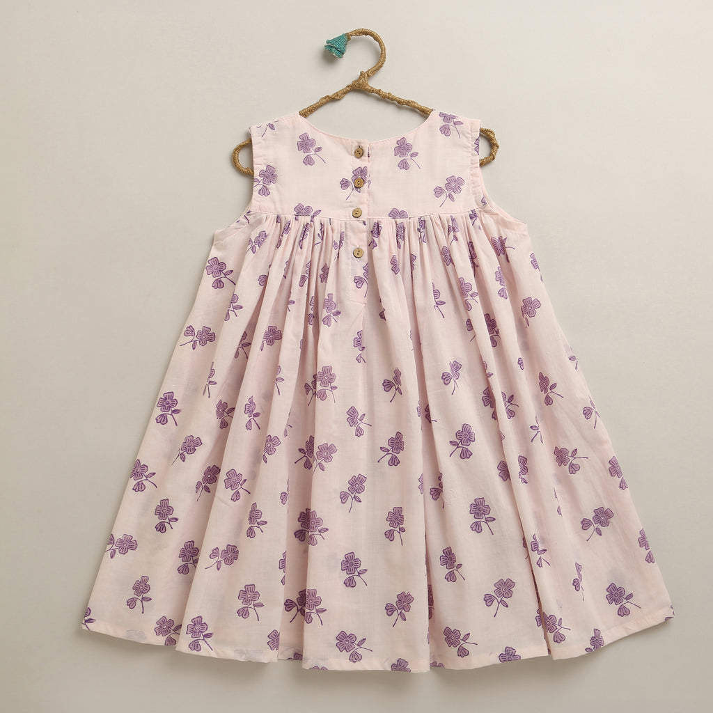 'A Madness of Poppies'  - Handblocked Flared Dress