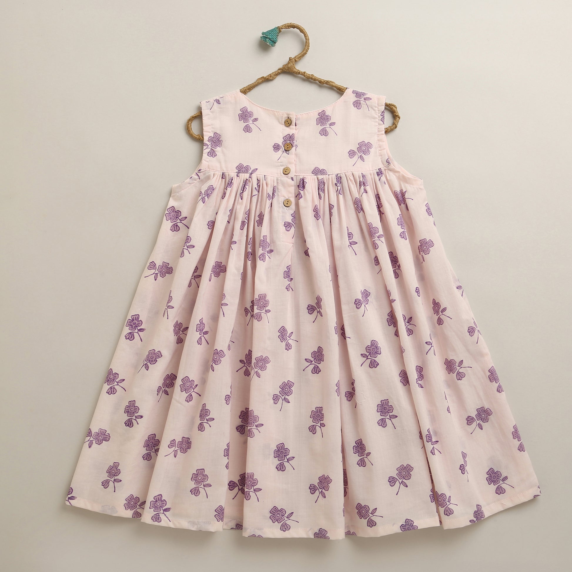 'A Madness of Poppies'  - Handblocked Flared Dress