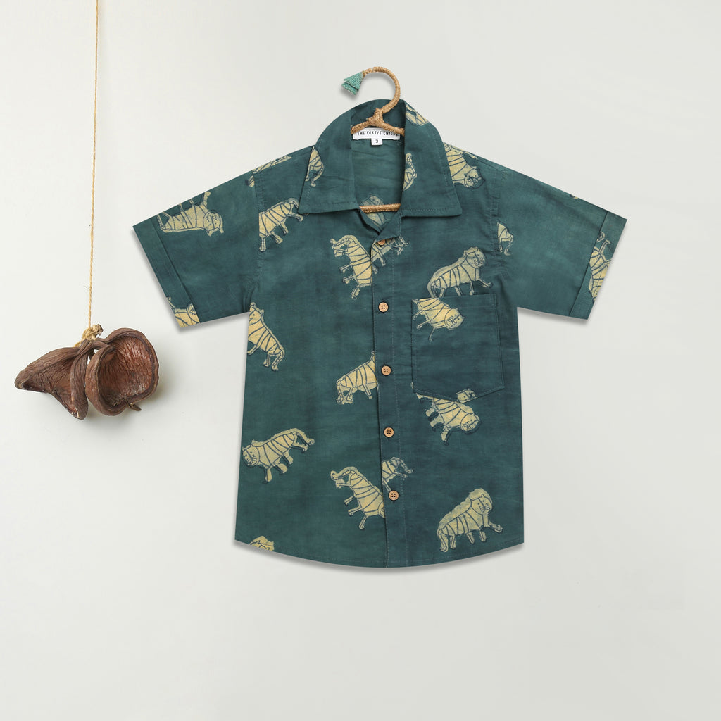 ‘An Ambush of Tigers’ Naturally Dyed Shirt